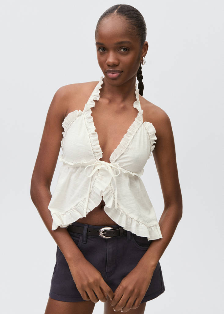 Top with bow closure — Off White