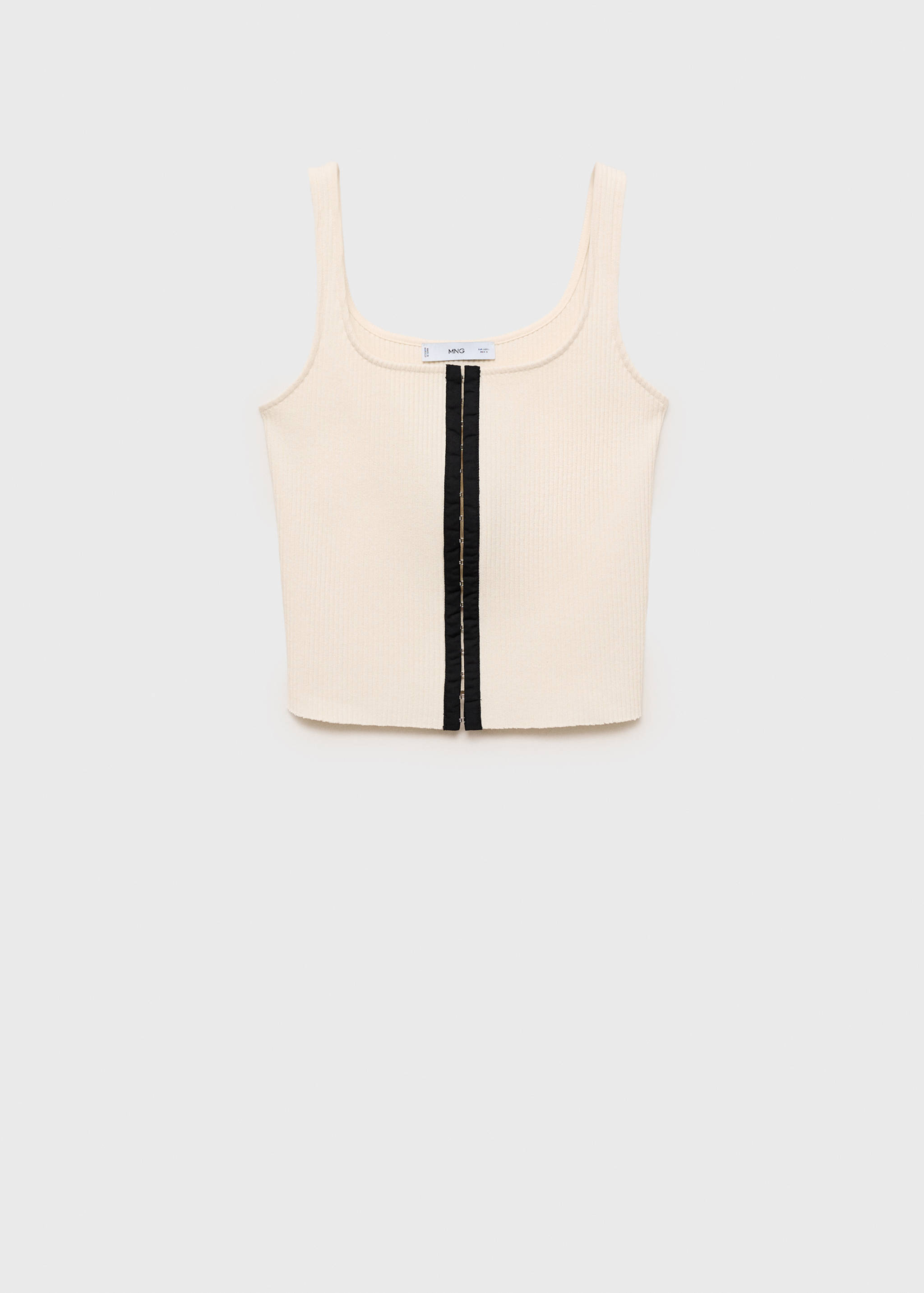 Cotton top with contrasting closure - Article without model
