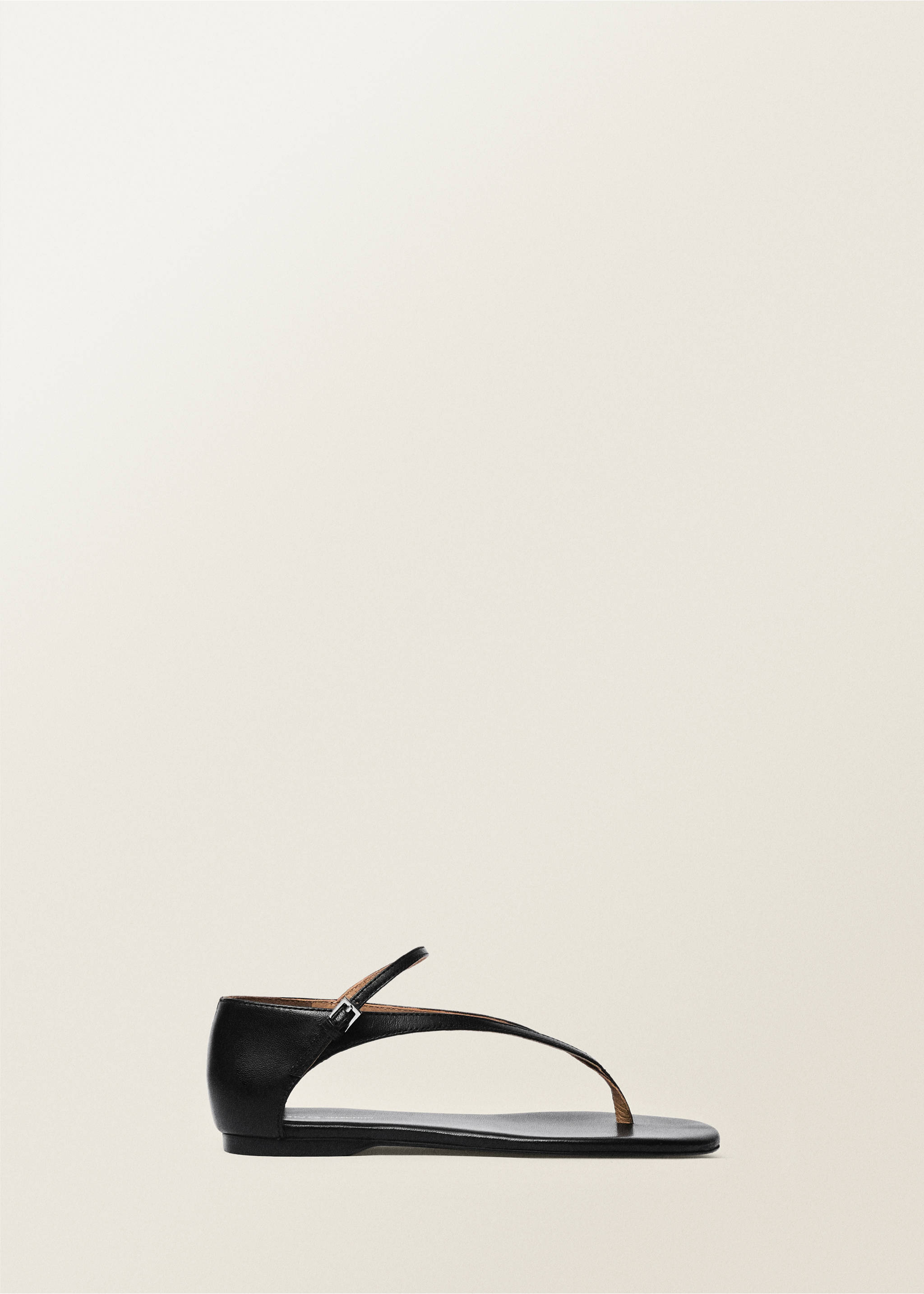 Sandales à lanières cuir - Article sans modèle, Noir. Ref: 87077713-00.