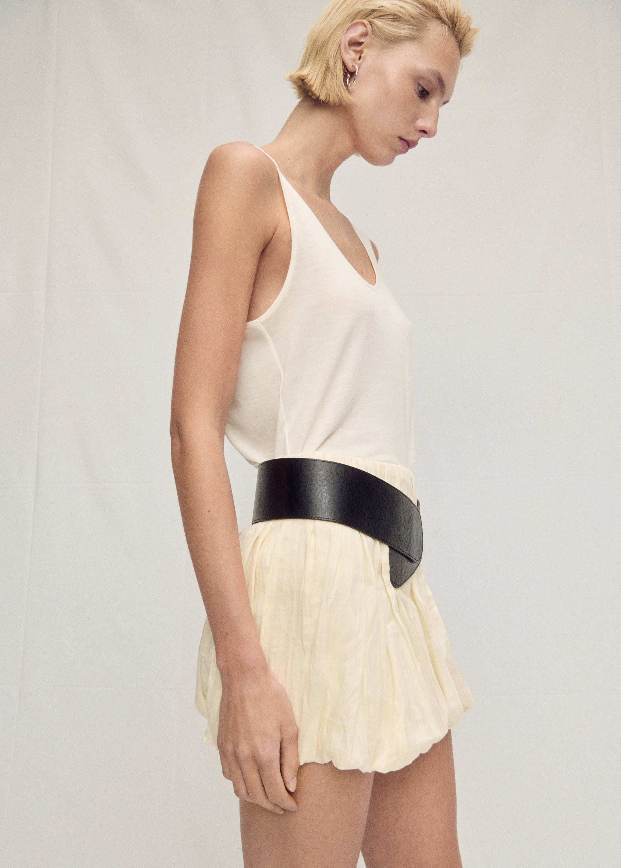 Low-neck lyocell top - Medium plane