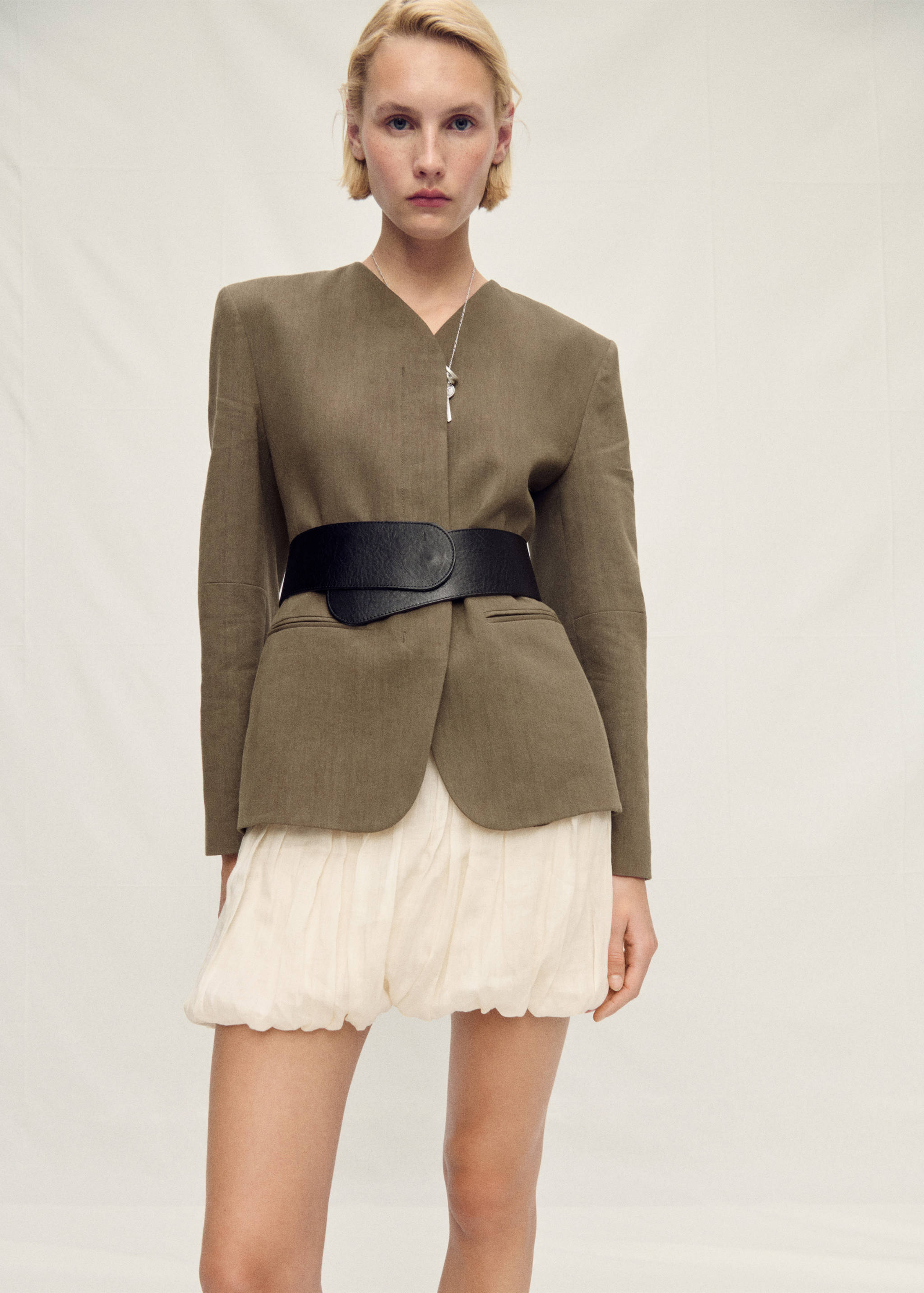 Ramie balloon skirt - Medium plane