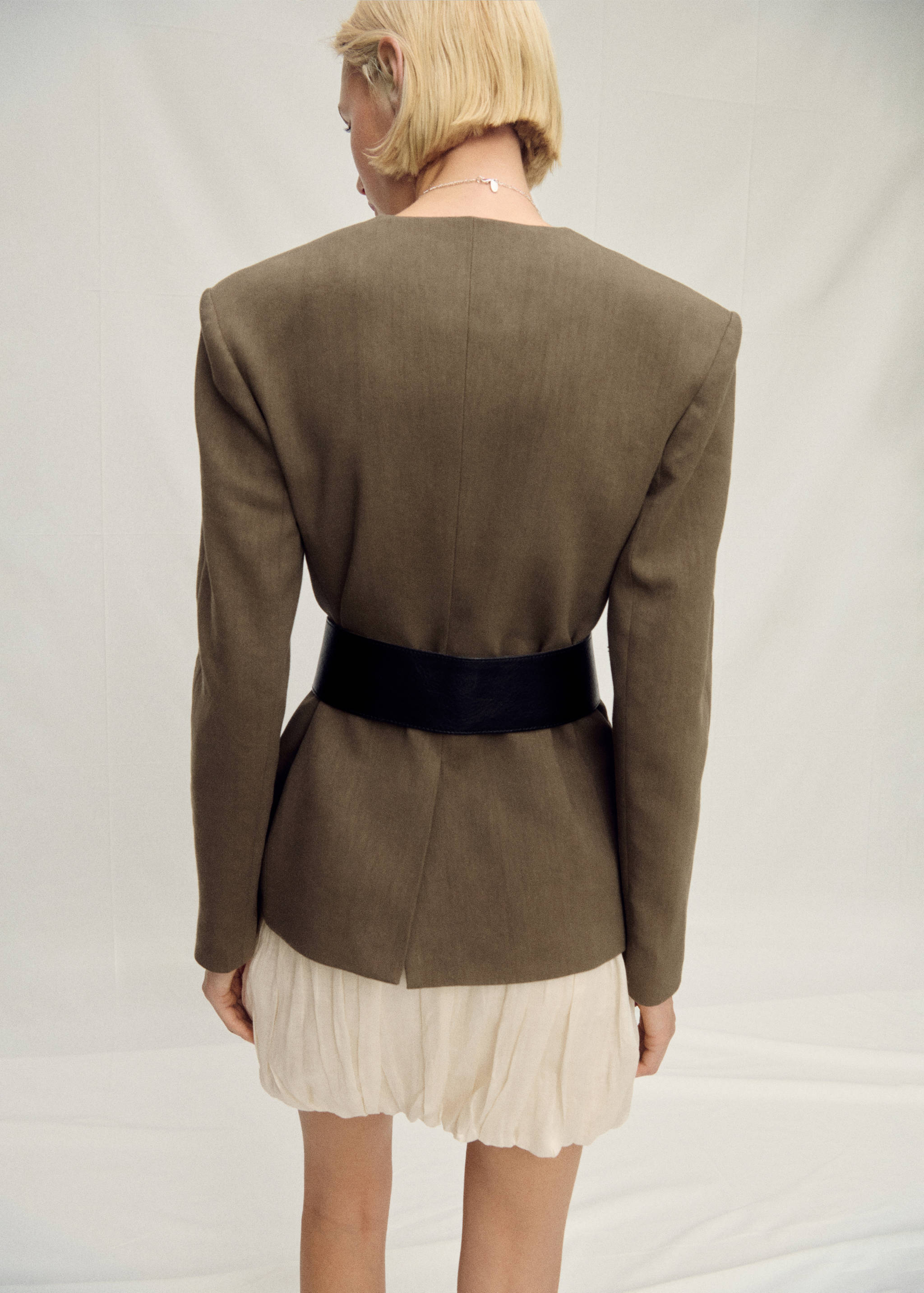 Ramie balloon skirt - Reverse of the article