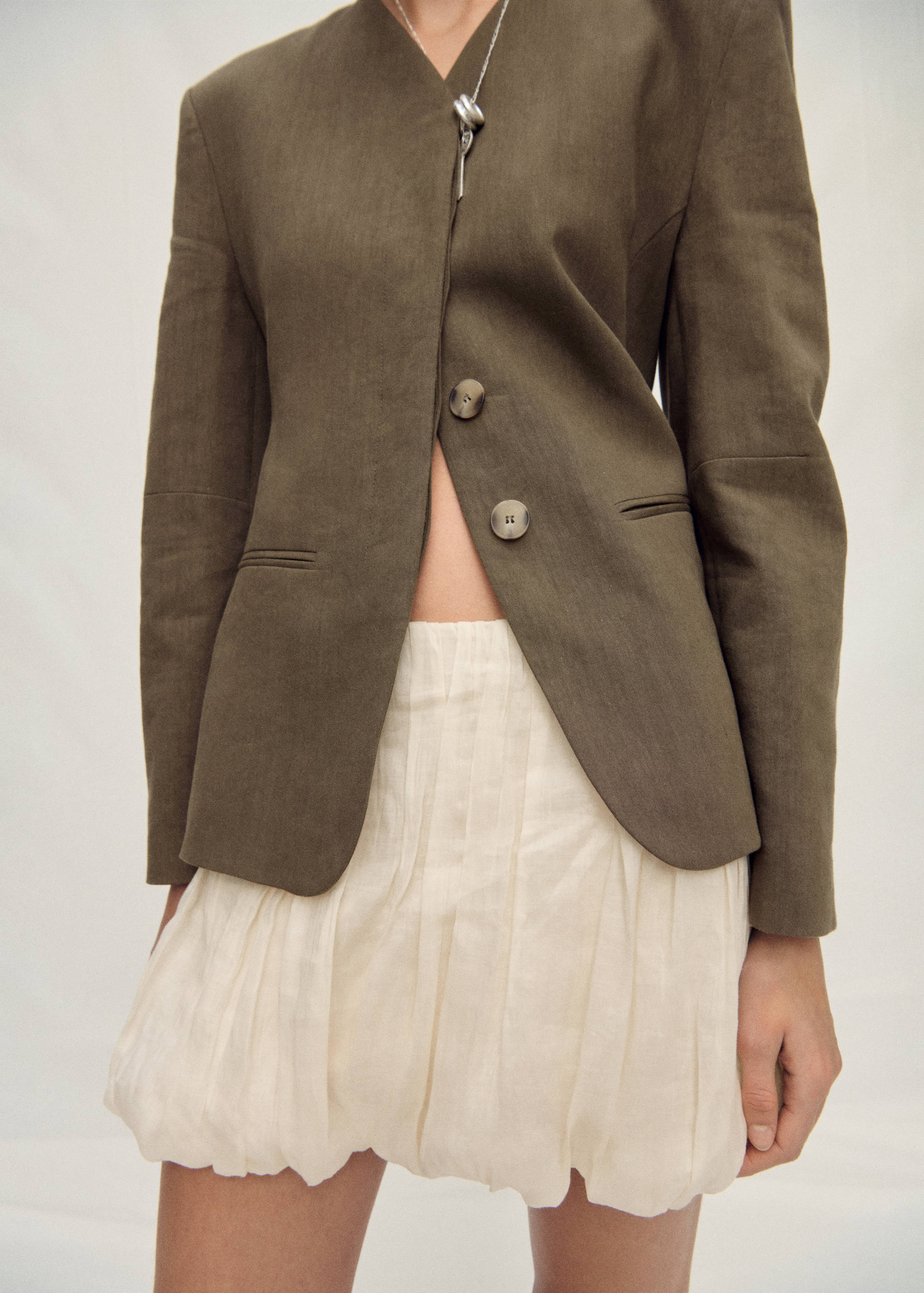 Ramie balloon skirt - Details of the article 1