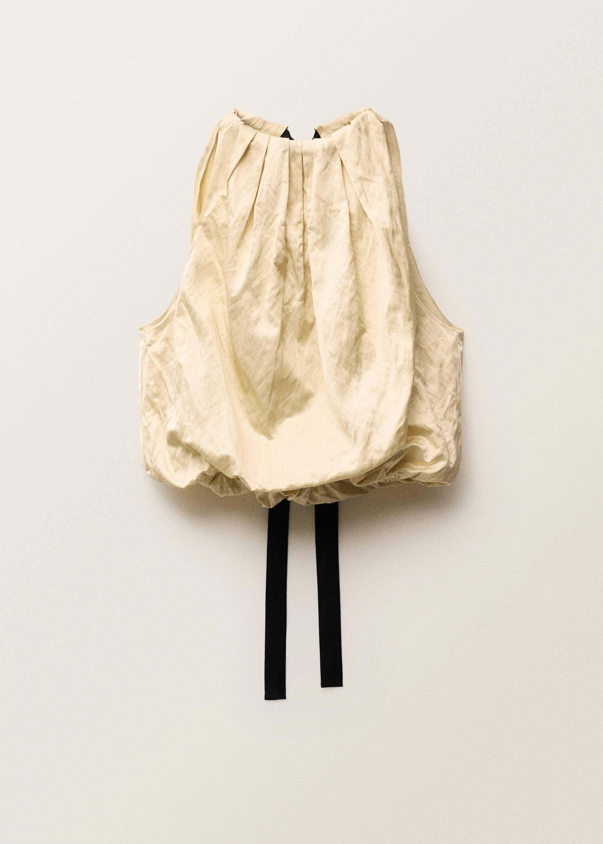 Creased-fabric balloon blouse - Article without model