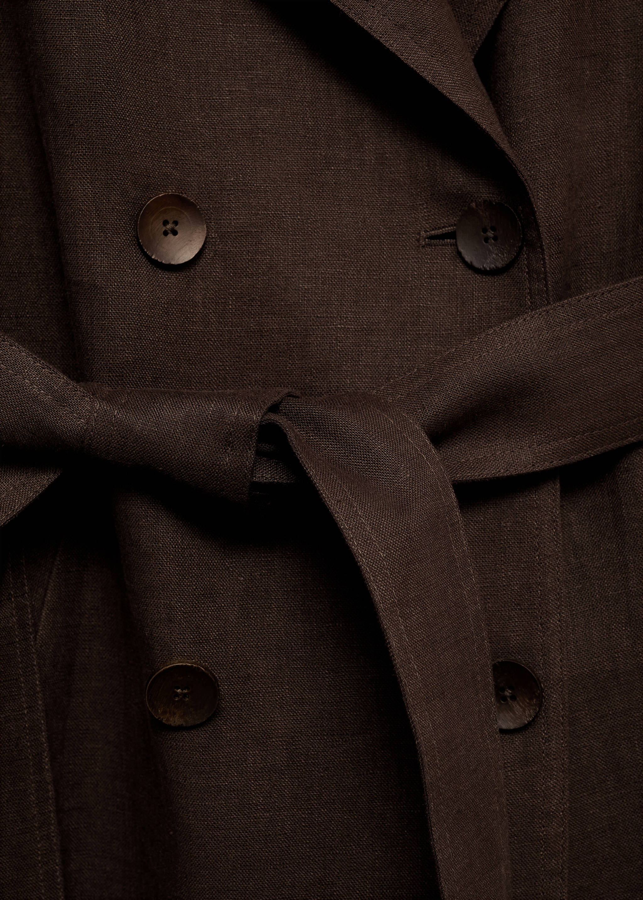 Double breasted linen trench - Details of the article 8