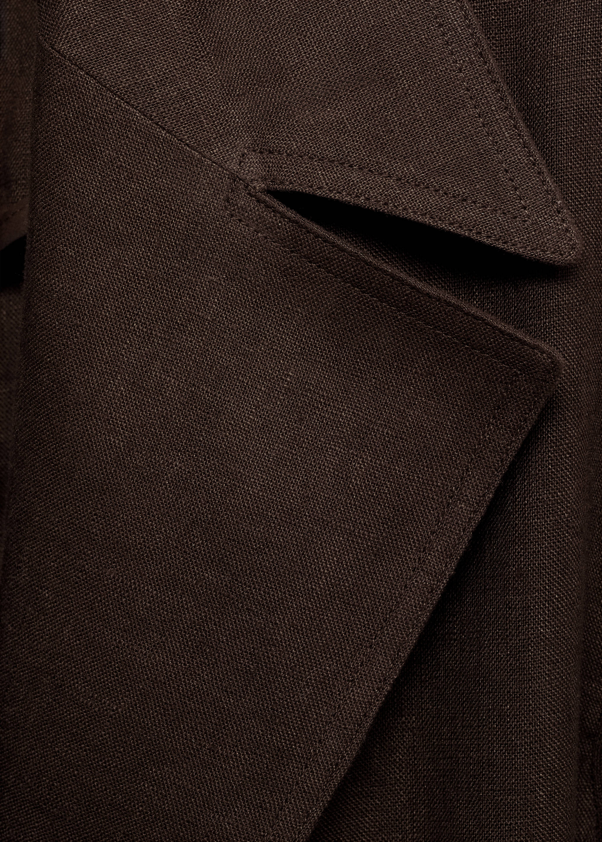 Double breasted linen trench - Details of the article 0