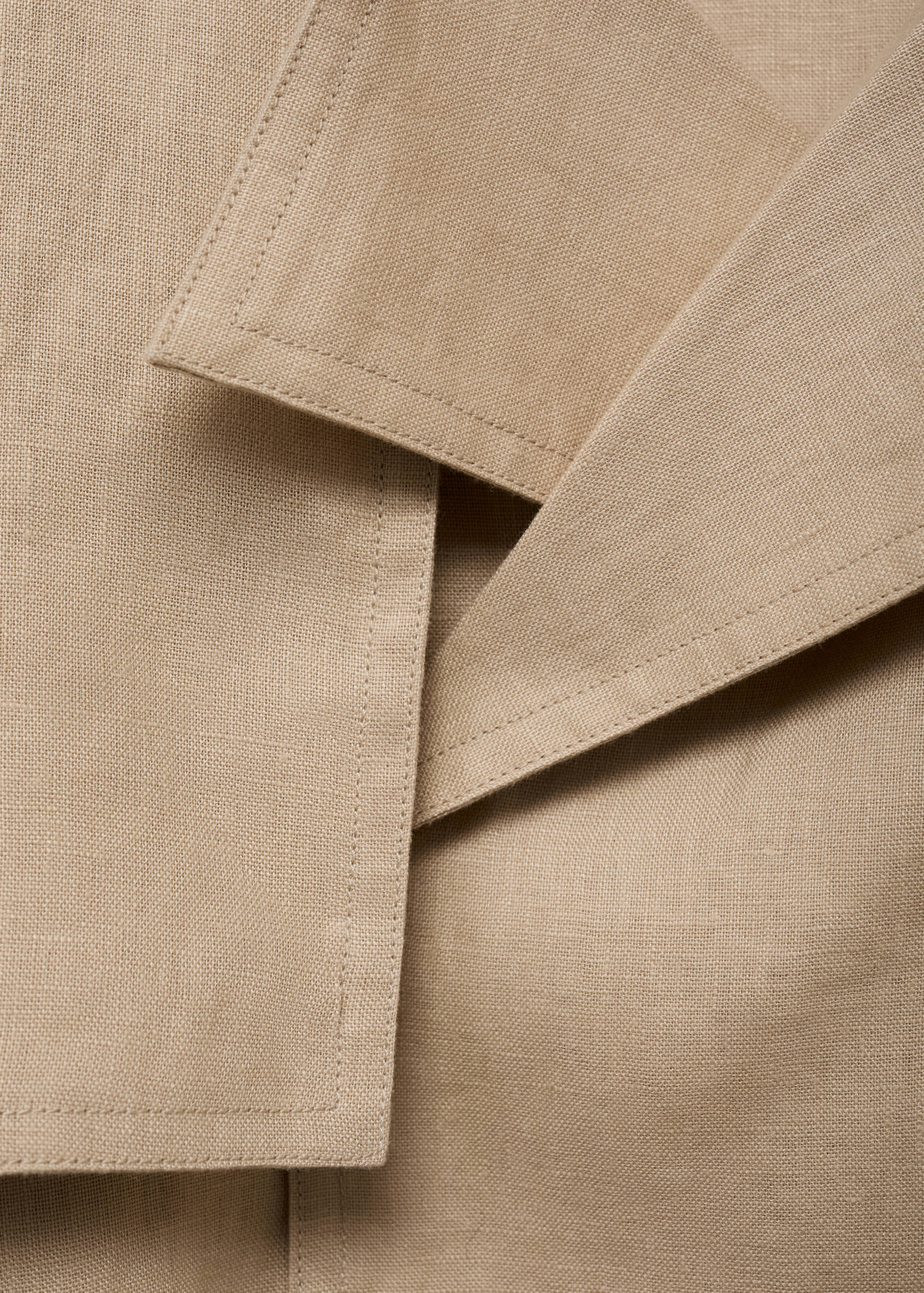 Linen jacket with belt - Details of the article 0