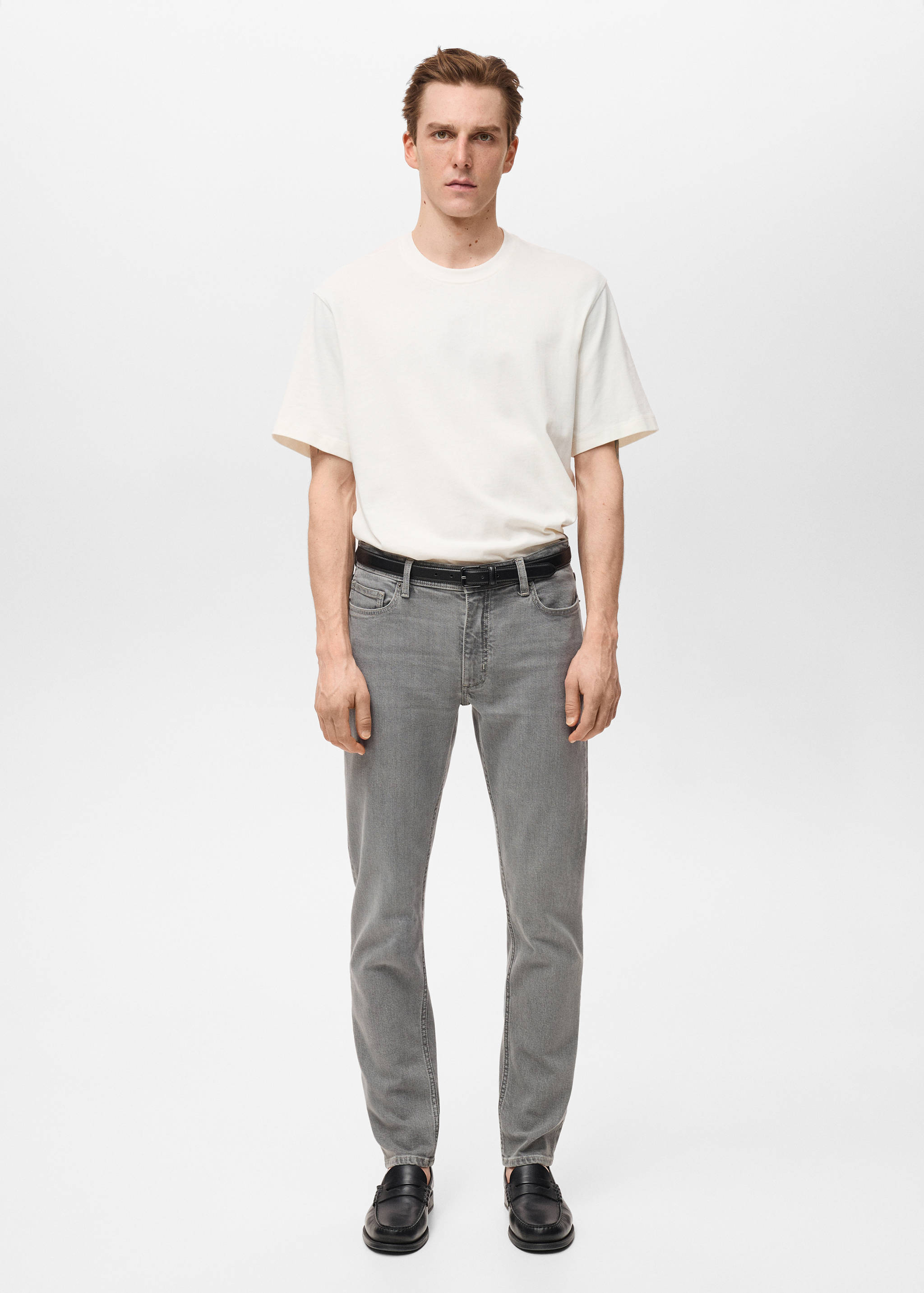 Slim Fit-Jeans Jan mit grauer Waschung - Allgemeine Ansicht