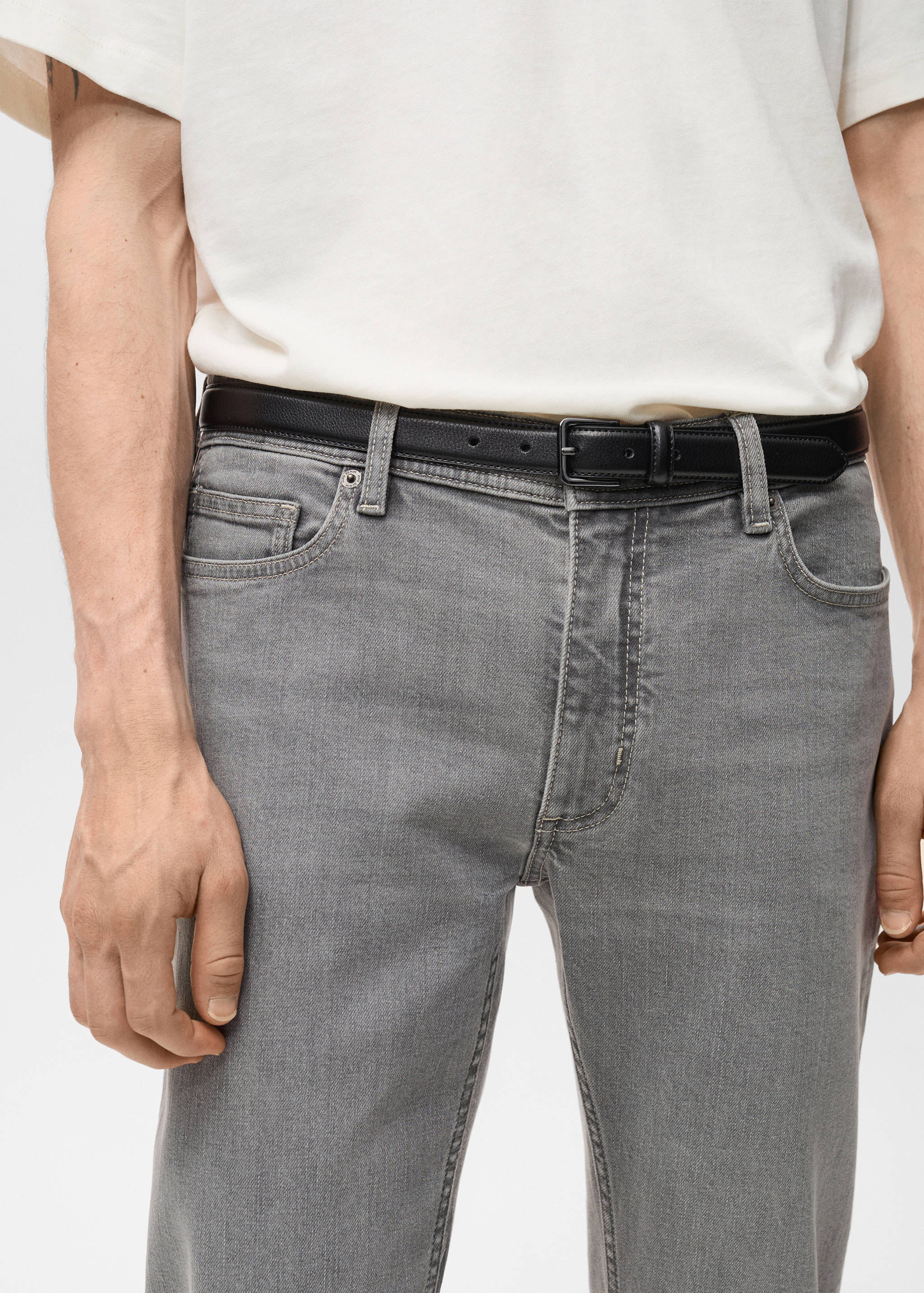 Slim Fit-Jeans Jan mit grauer Waschung - Detail des Artikels 1