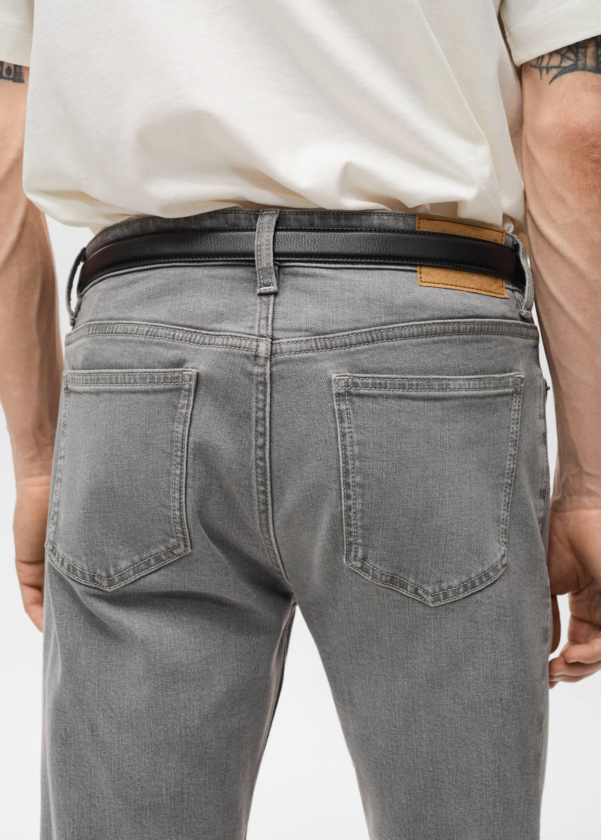 Slim Fit-Jeans Jan mit grauer Waschung - Detail des Artikels 6