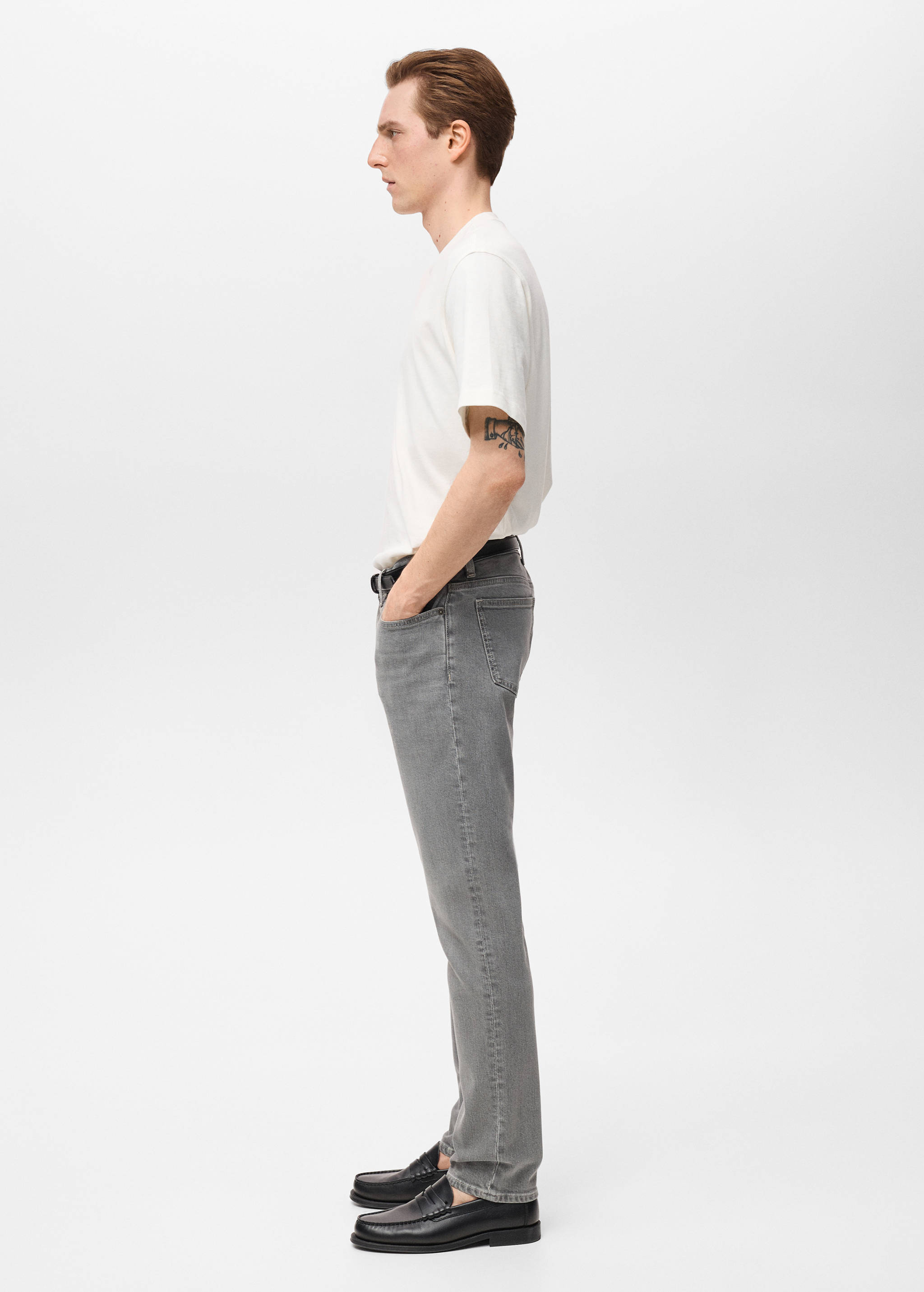 Slim Fit-Jeans Jan mit grauer Waschung - Detail des Artikels 2