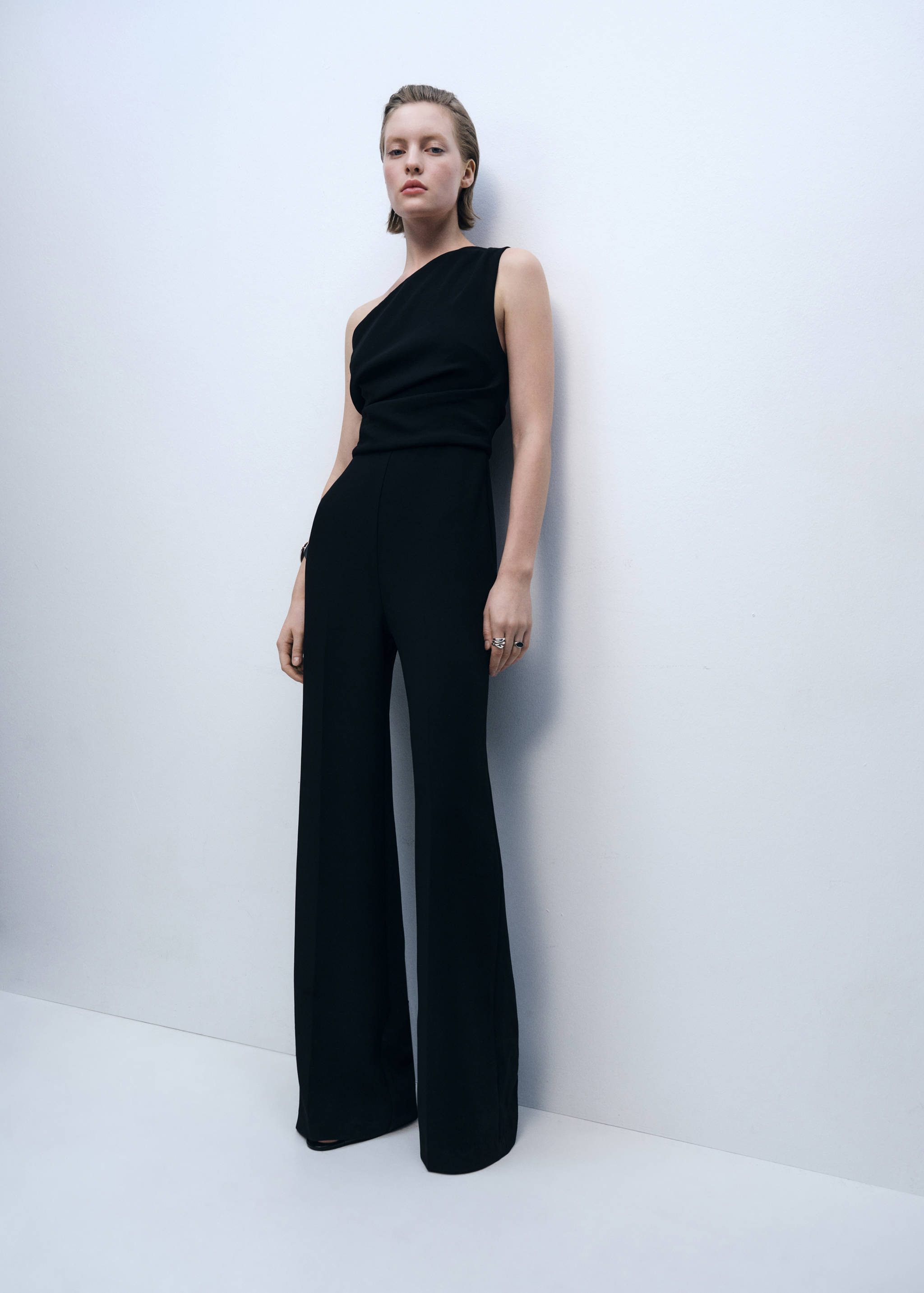 Asymmetrical jumpsuit with draped detail - General plane