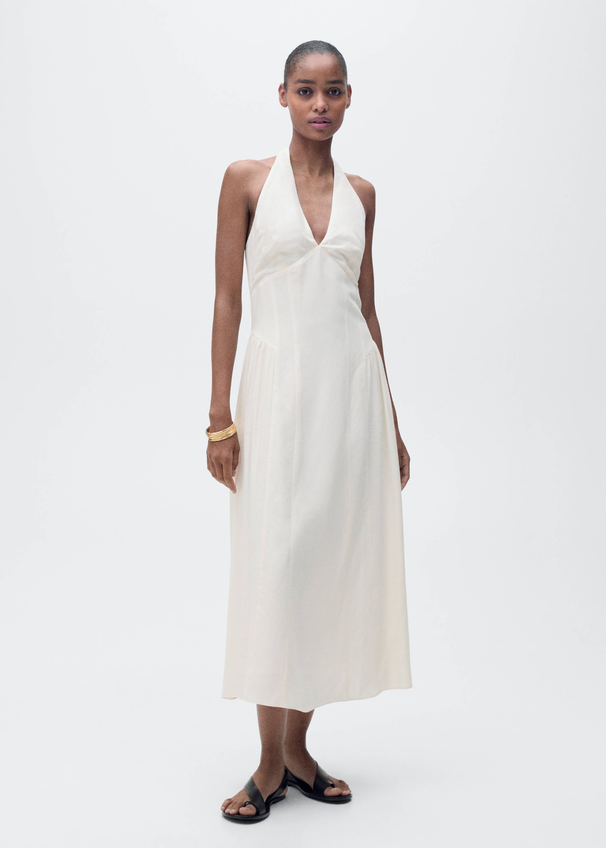 Robe lin emmanchures américaines - Plan général