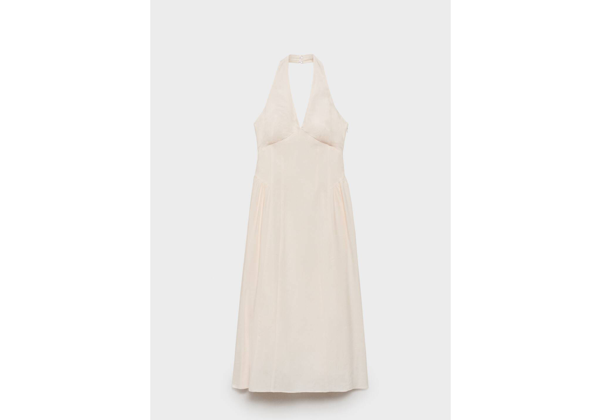 Vestito lino collo halter - Articolo senza modello