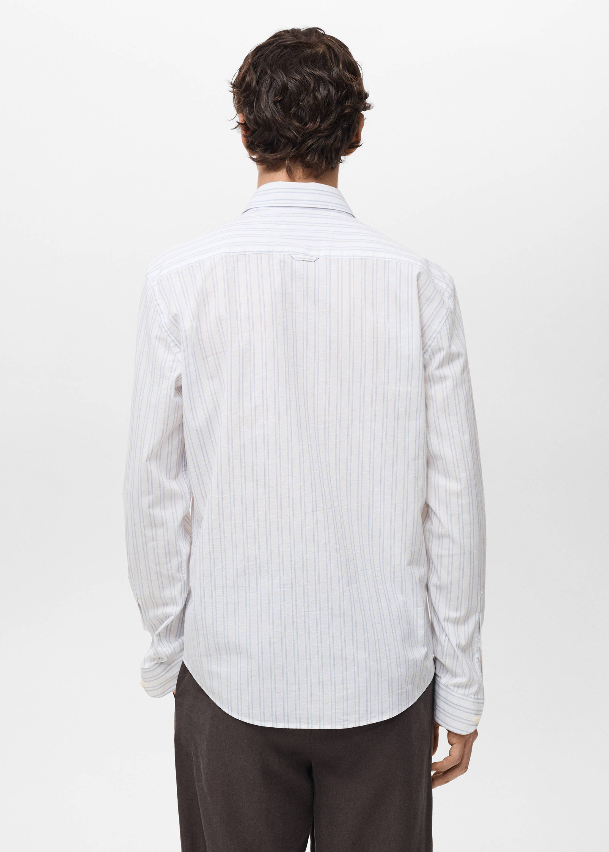 100% cotton regular-fit striped shirt - Reverse of the article