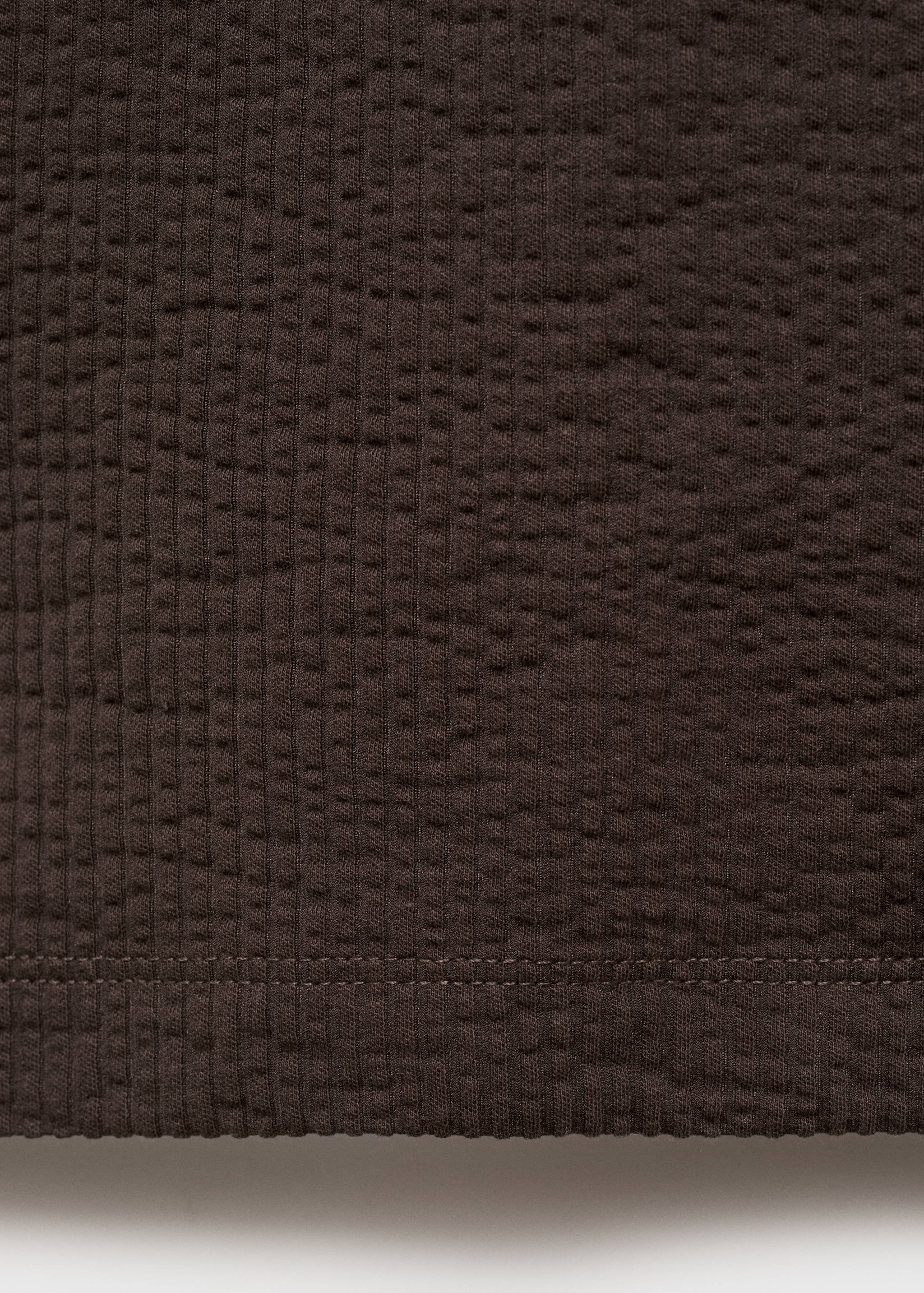 Cotton seersucker t-shirt - Details of the article 0