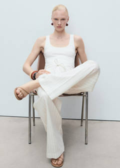 Striped combined knitted jumpsuit — Off White 5