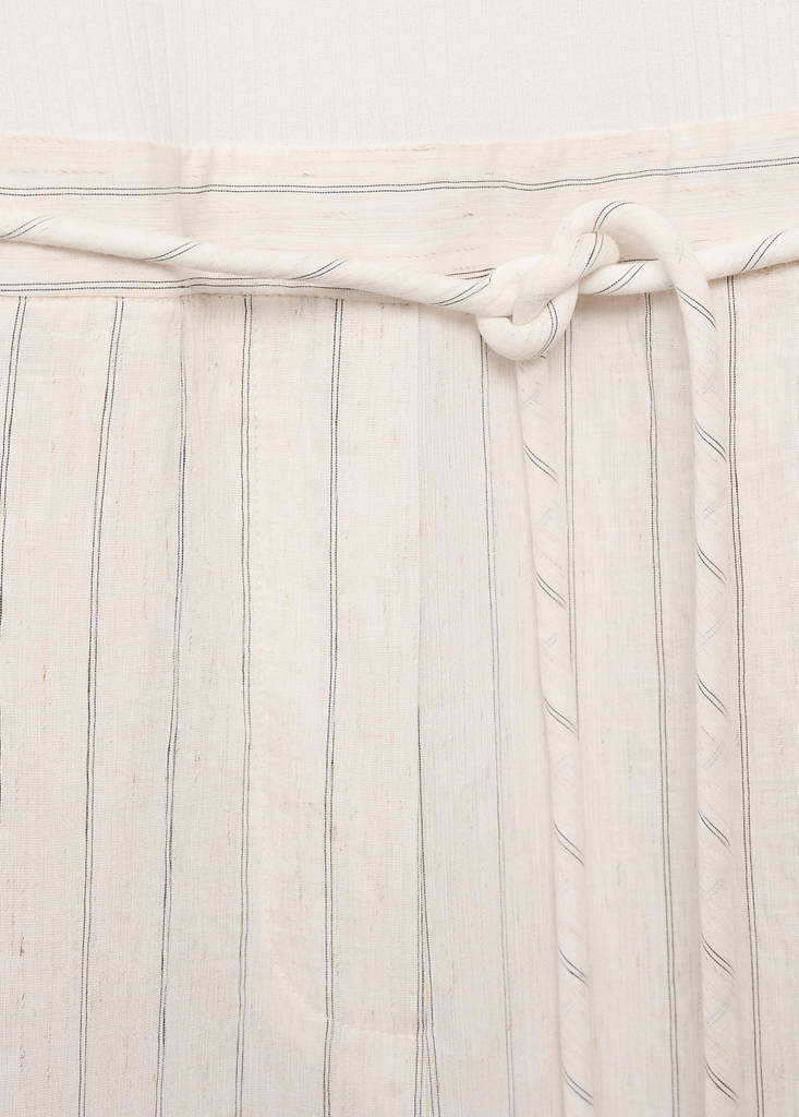 Striped combined knitted jumpsuit — Off White