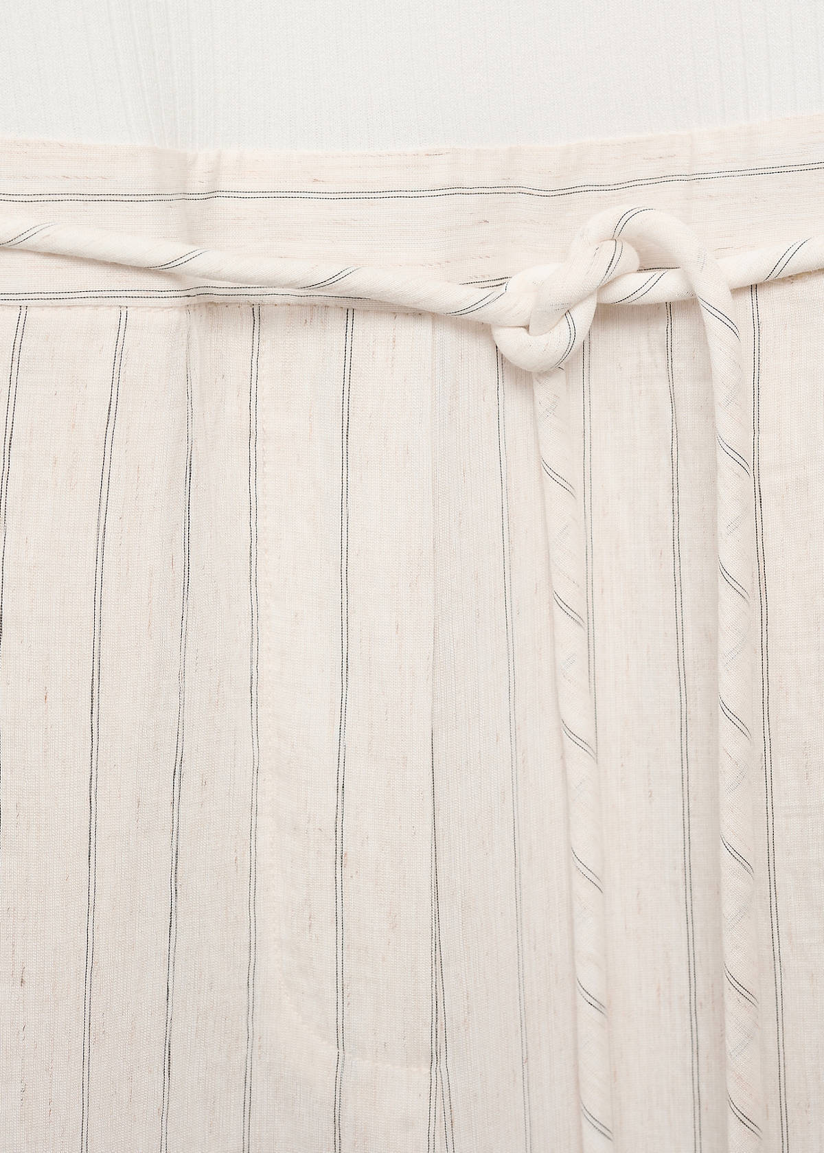 Striped combined knitted jumpsuit — Off White