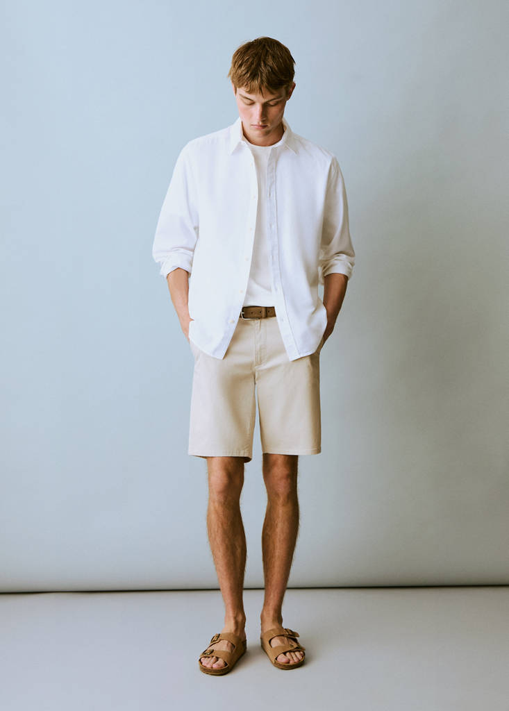 Linen oxford shirt — Off White