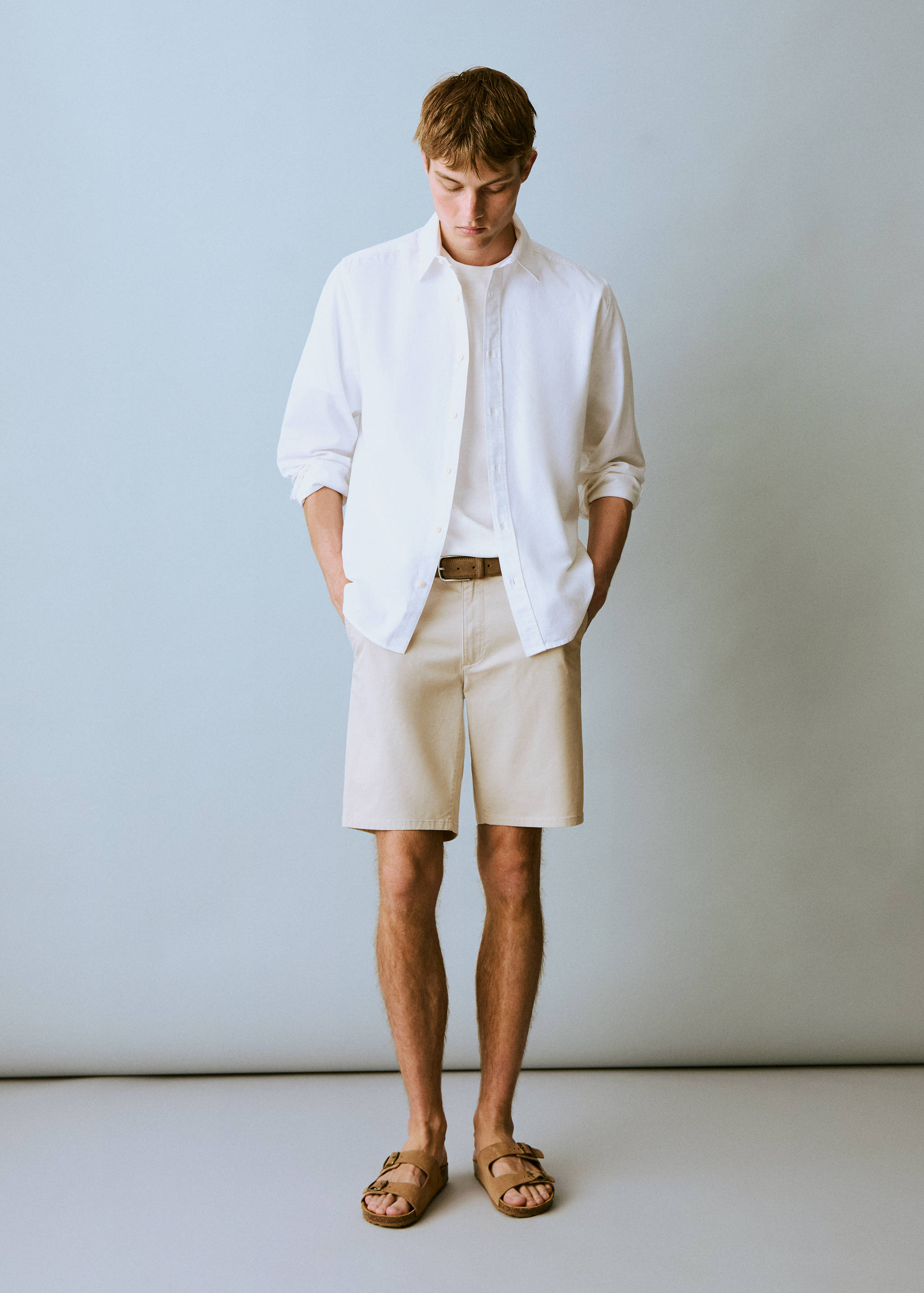 Linen oxford shirt - General plane
