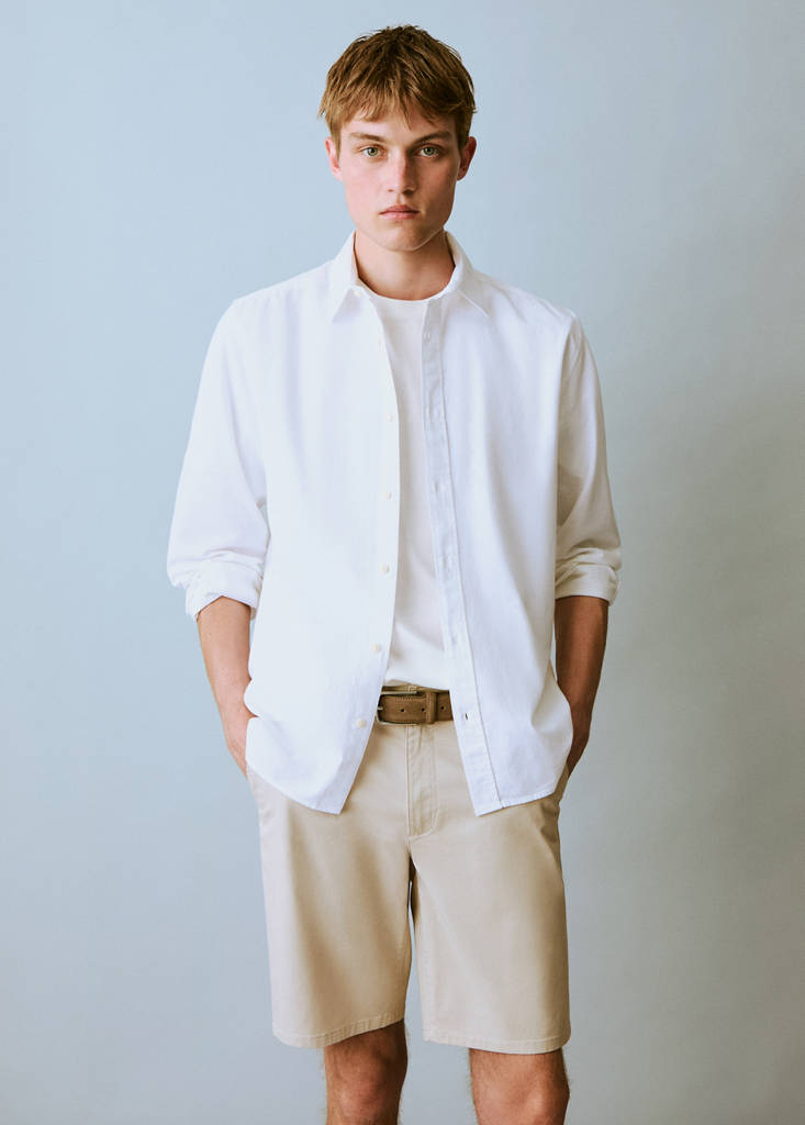 Linen oxford shirt — Off White