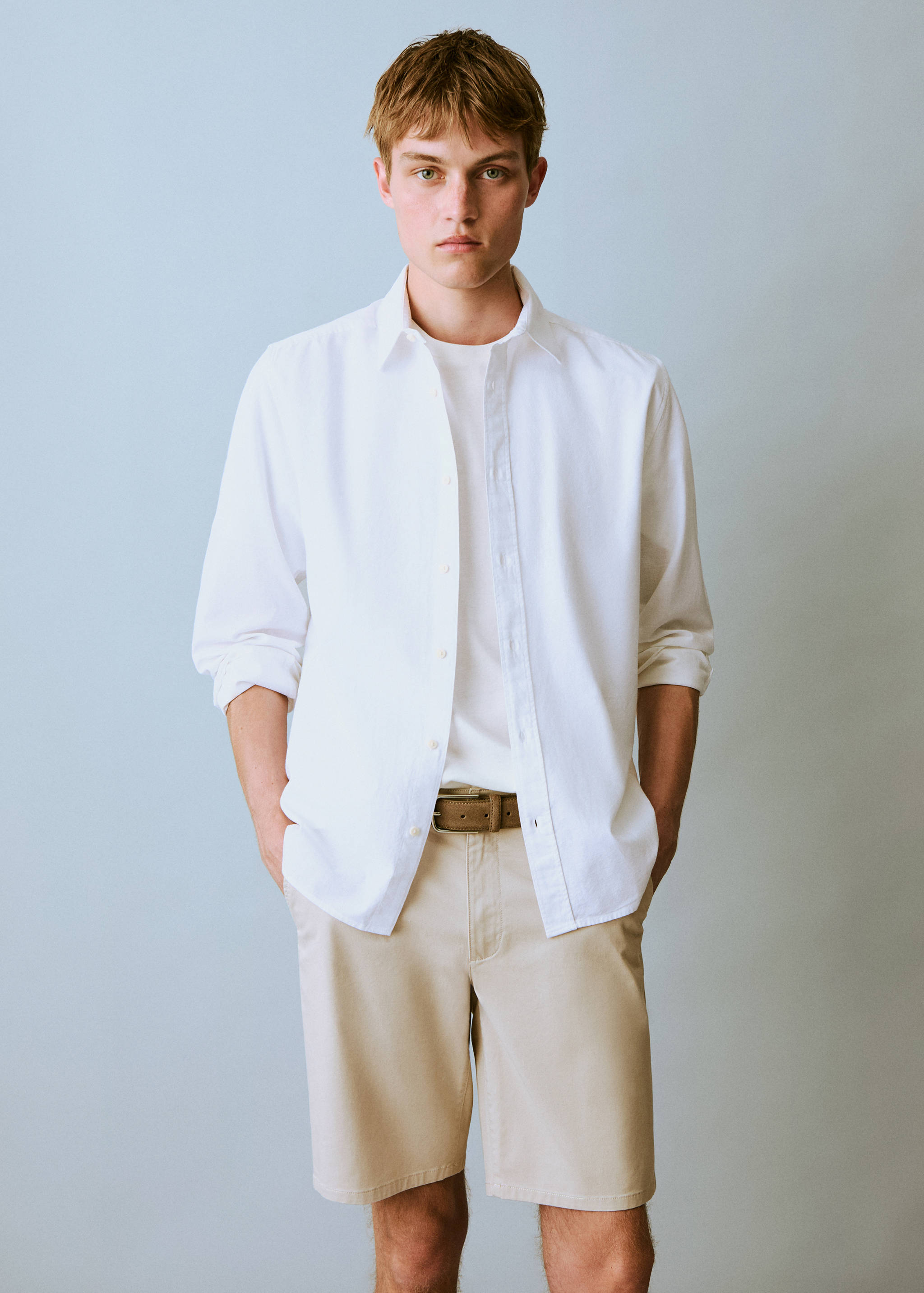 Linen oxford shirt - Medium plane