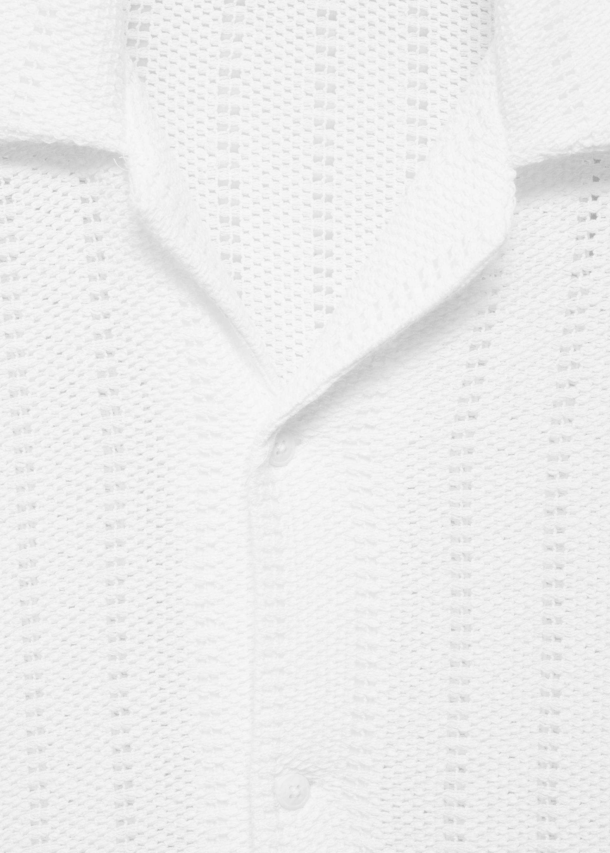 Knitted shirt with pointelle detail - Details of the article 8