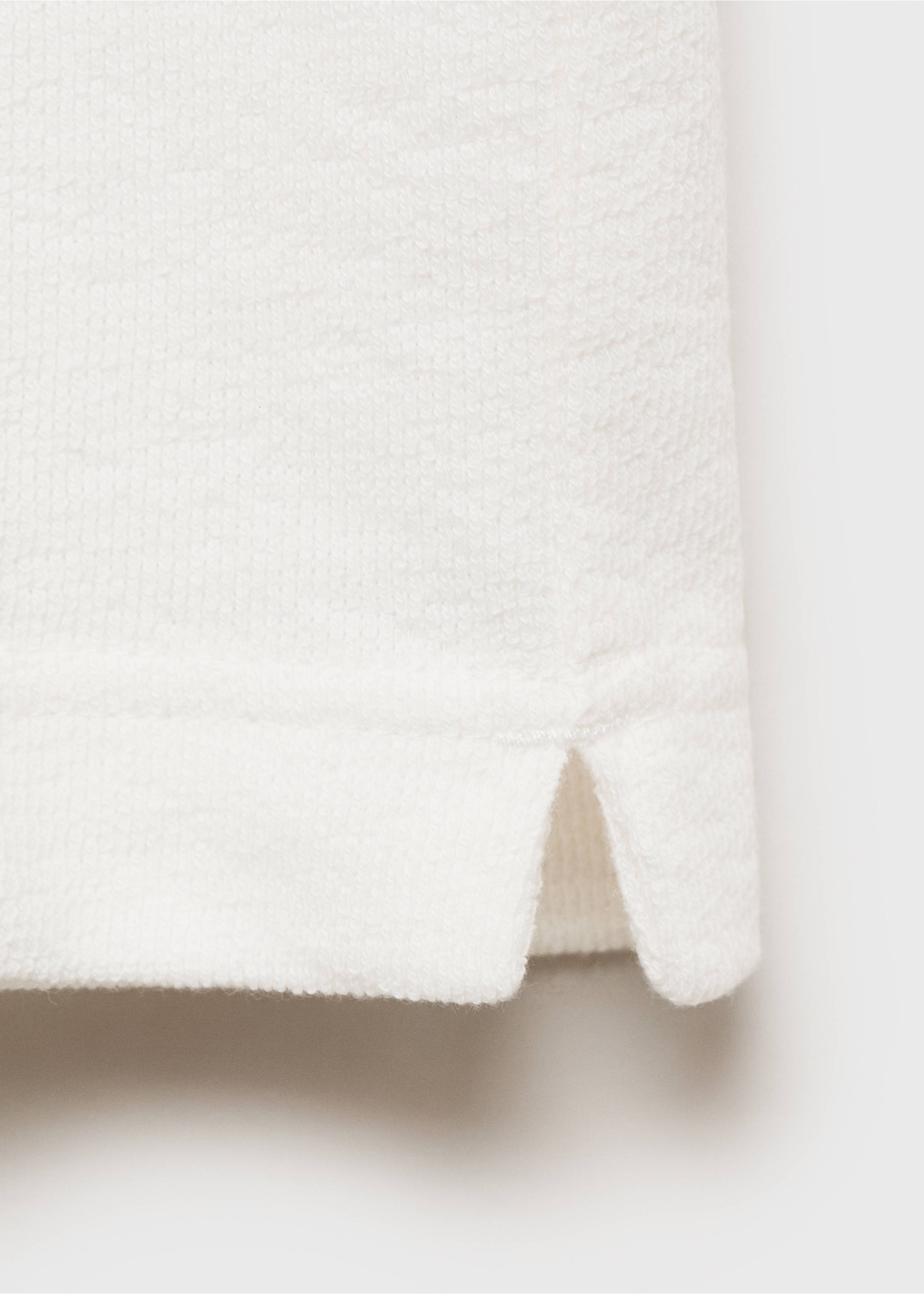 Relaxed-fit T-shirt met structuur - Detail van het artikel 0, Ecru. Ref: 87077901-00.