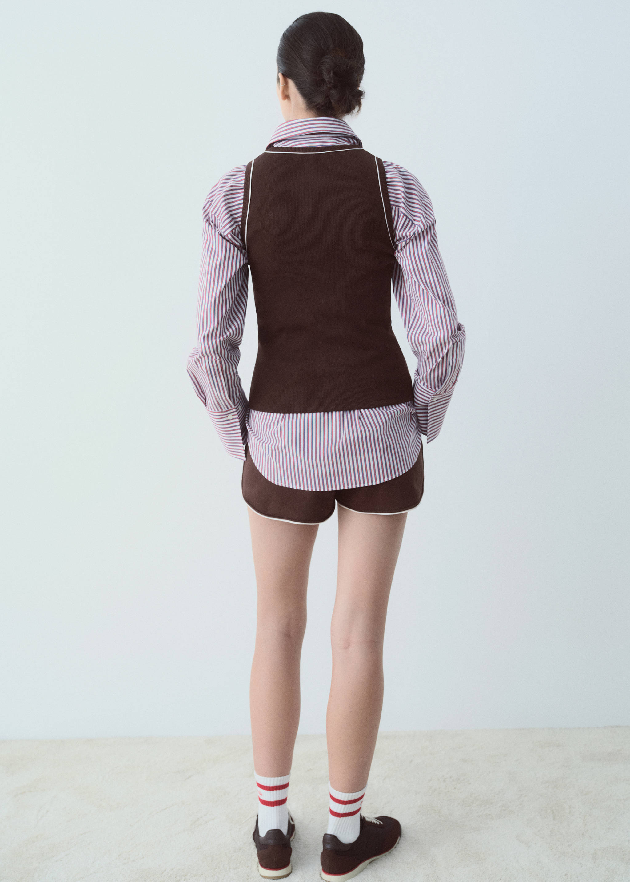 Top de algodão com mensagem estampada - Verso do artigo