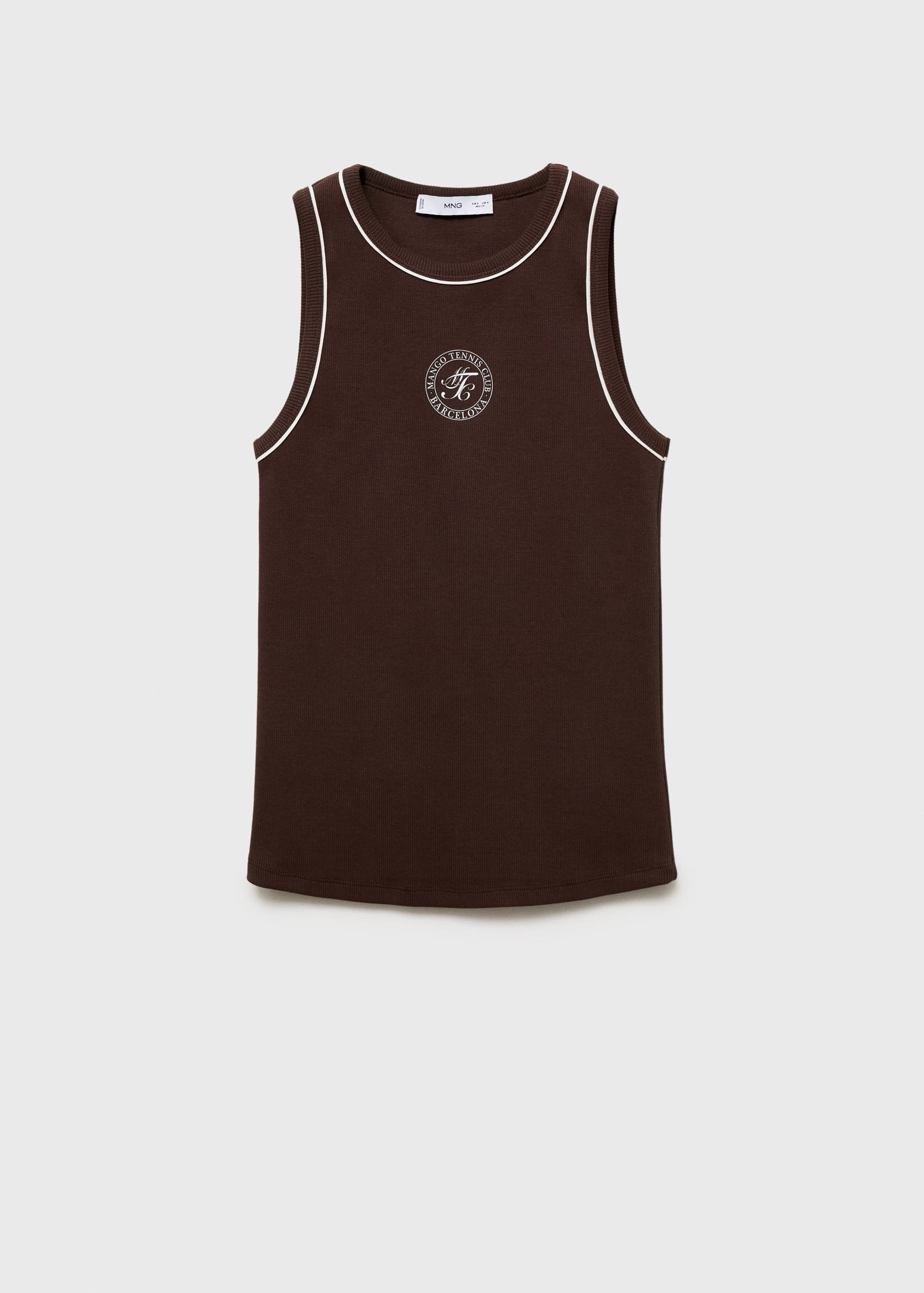 Top de algodão com mensagem estampada - Artigo sem modelo