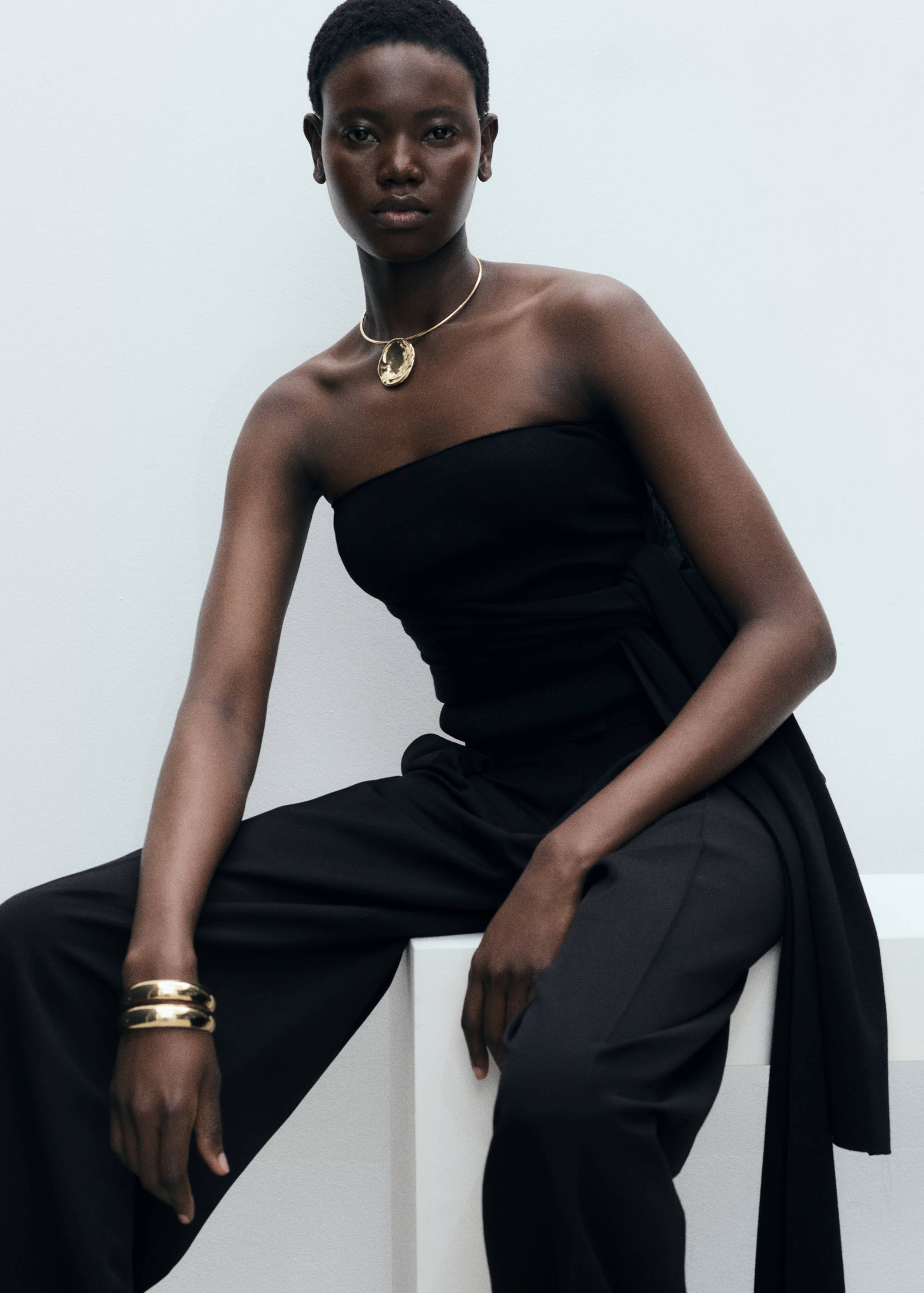 Pantalón lyocell recto pinzas - Detalle del artículo 2