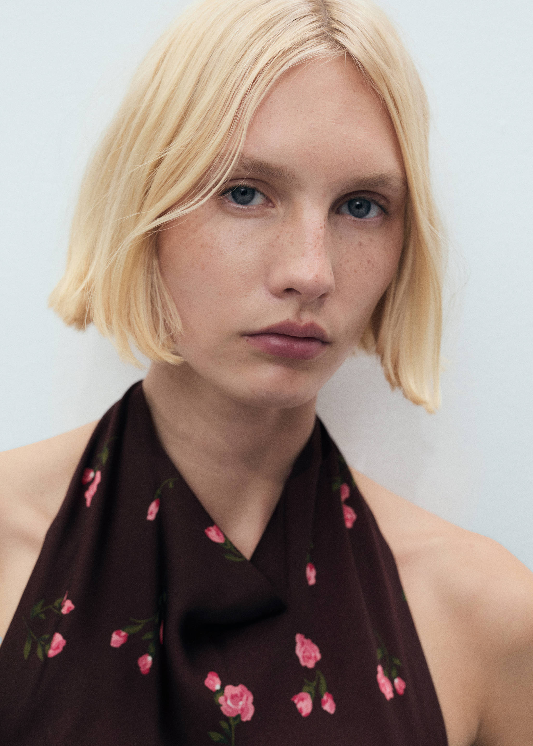 Draped floral top - Details of the article 1