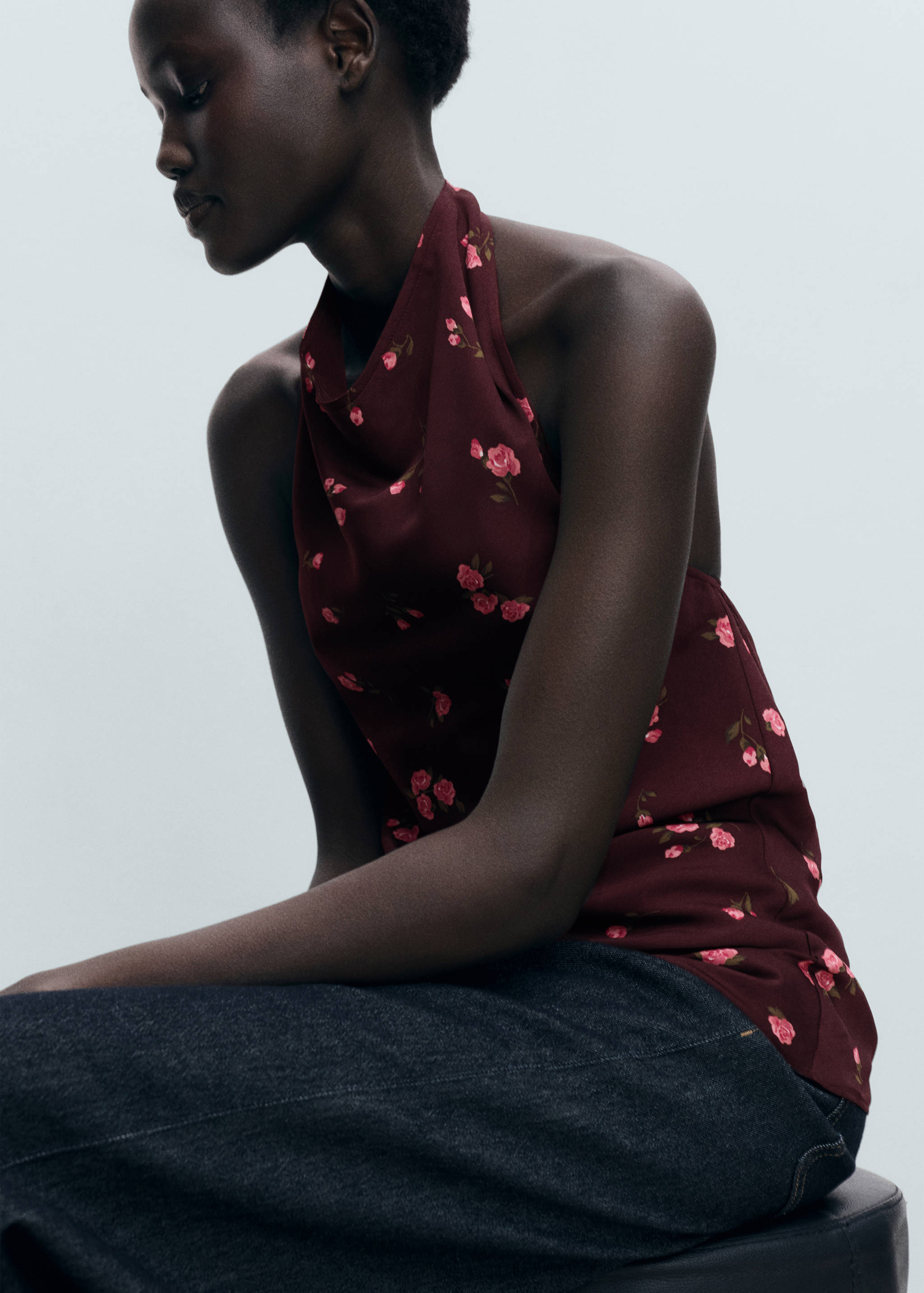 Draped floral top - Details of the article 2