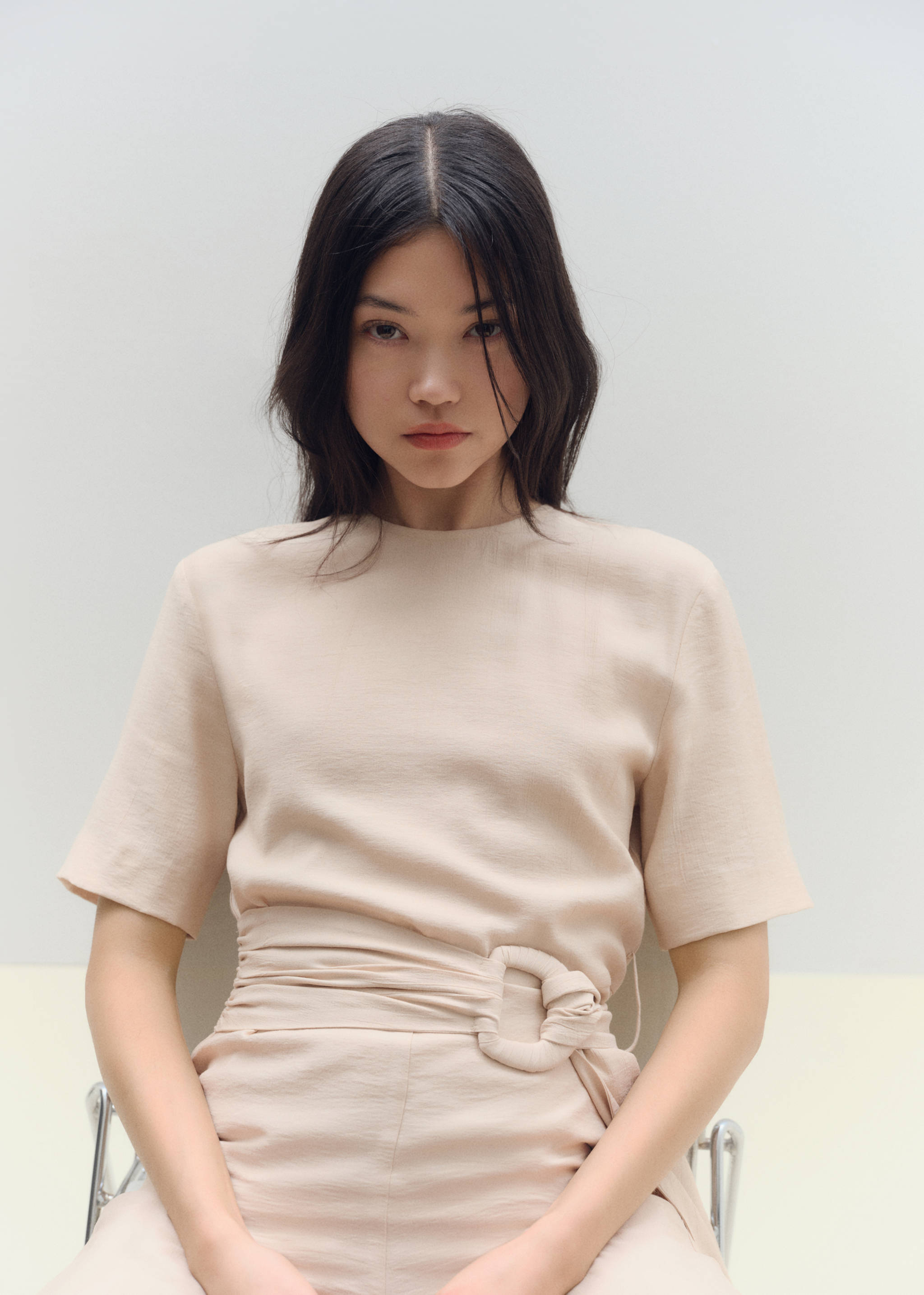 Combinaison droite à manches courtes et ceinture - Détail de l'article 7