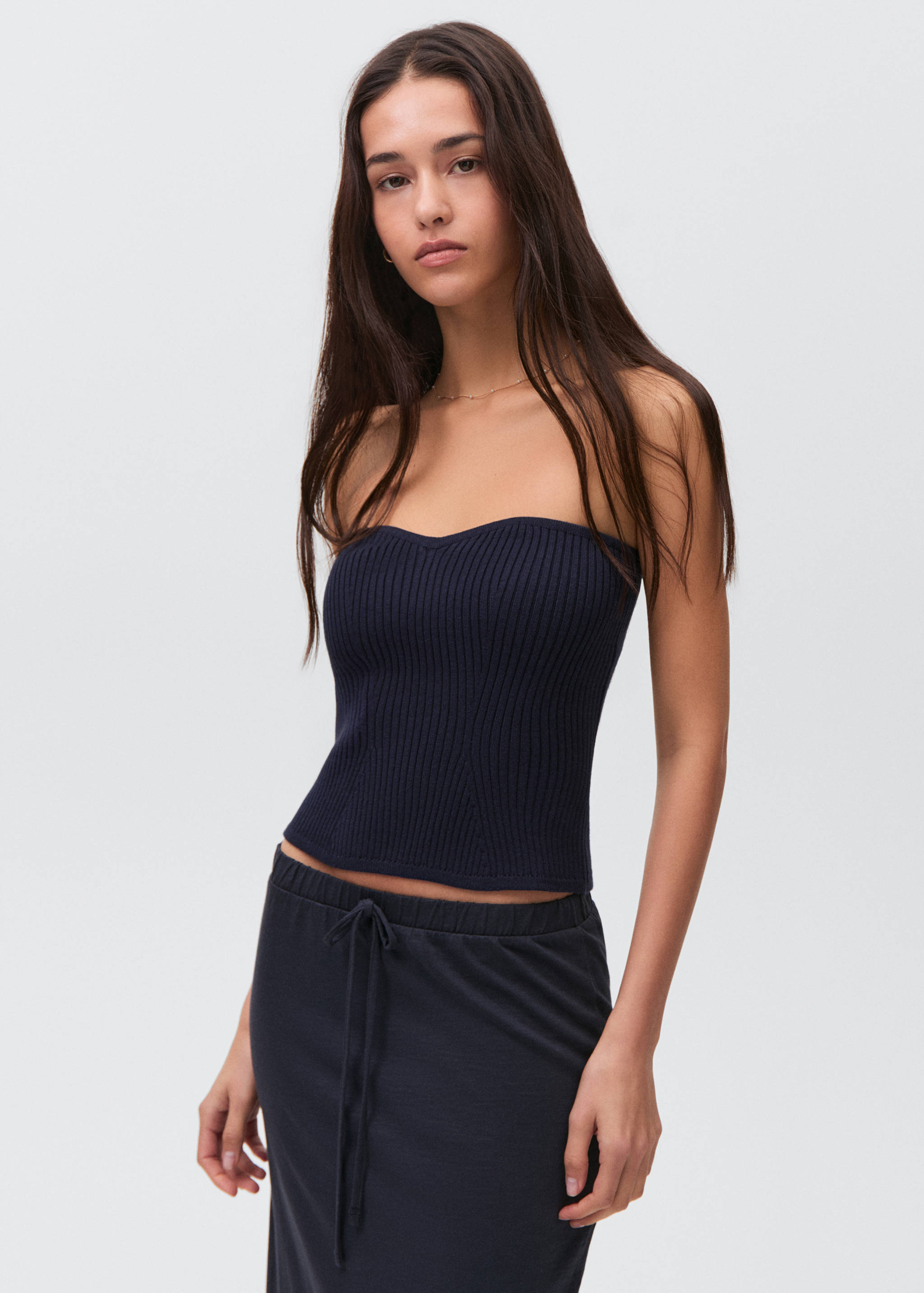 Strapless knitted top - Medium plane