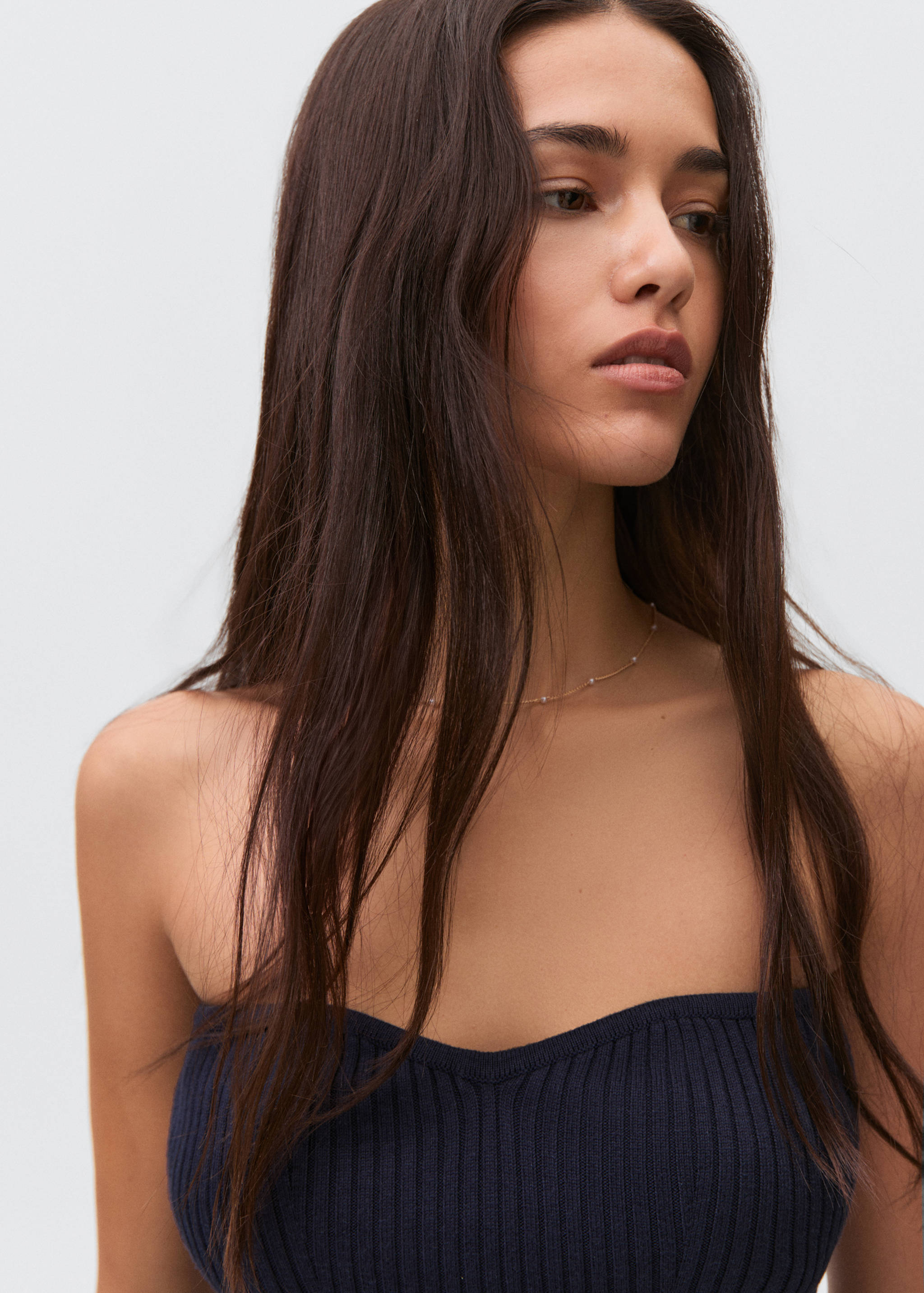 Strapless knitted top - Details of the article 1