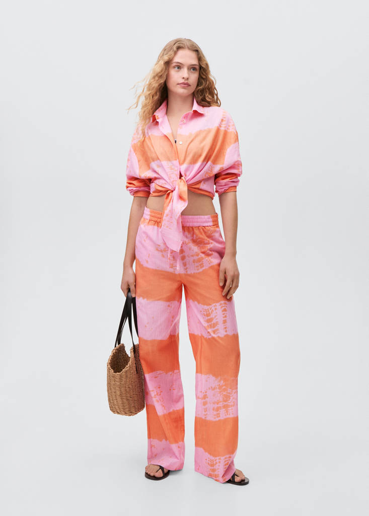 Printed oversize shirt — Pink