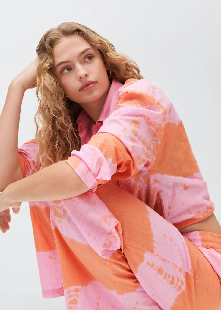 Printed oversize shirt — Pink