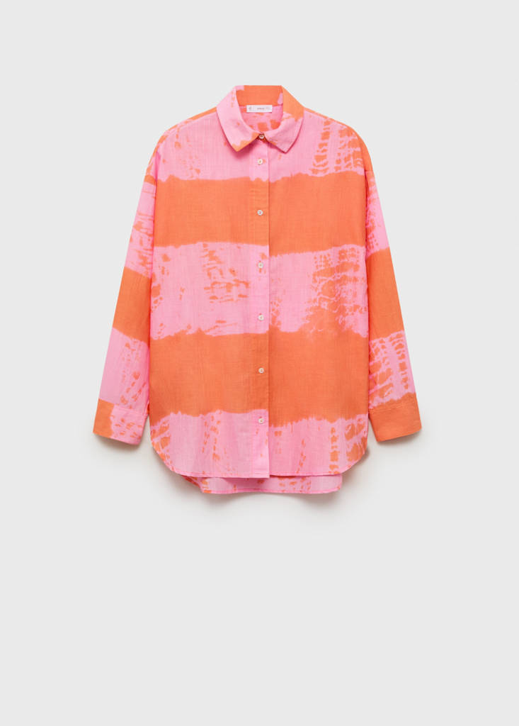 Printed oversize shirt — Pink