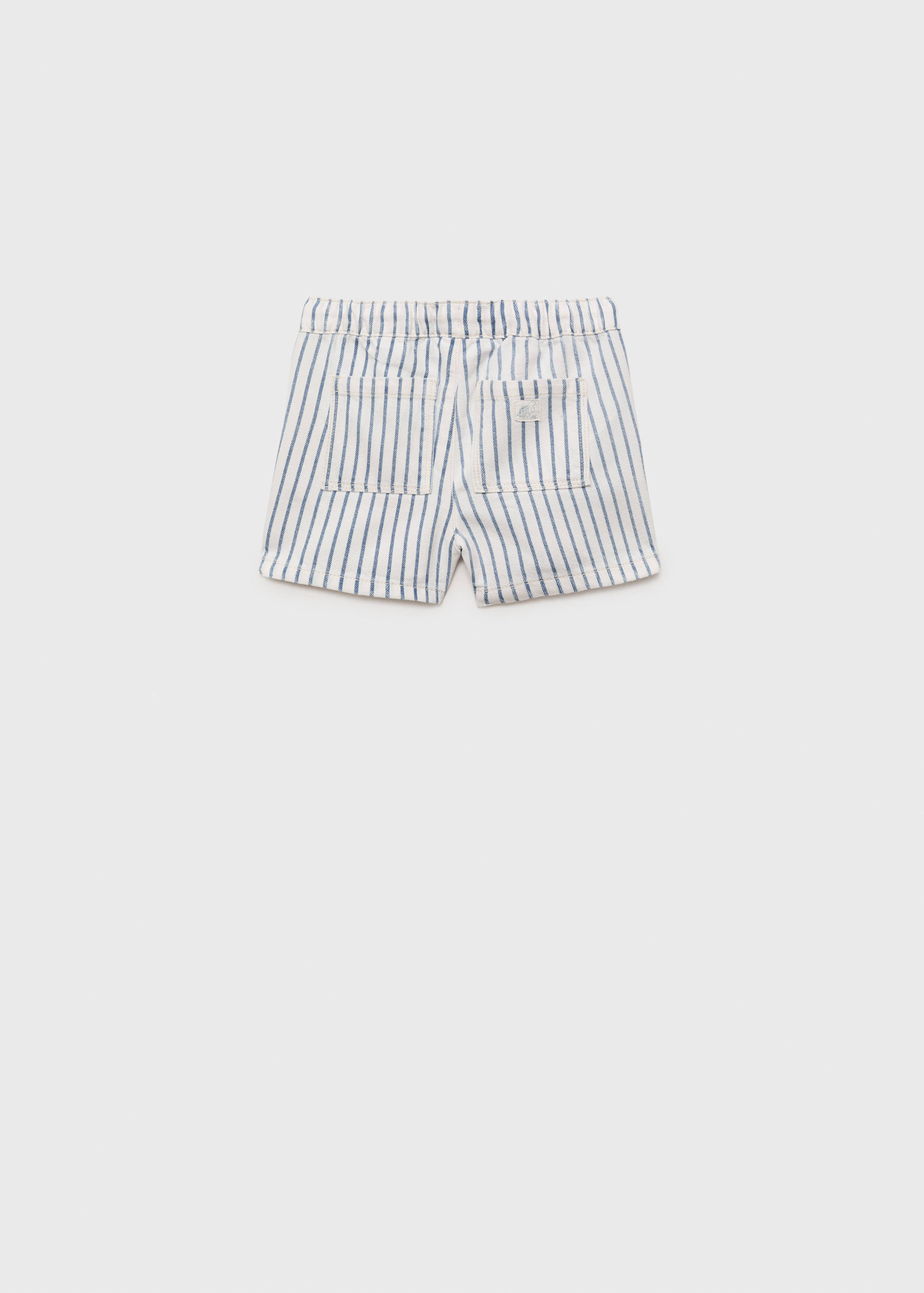 Striped bermuda shorts with drawstring - Reverse of the article