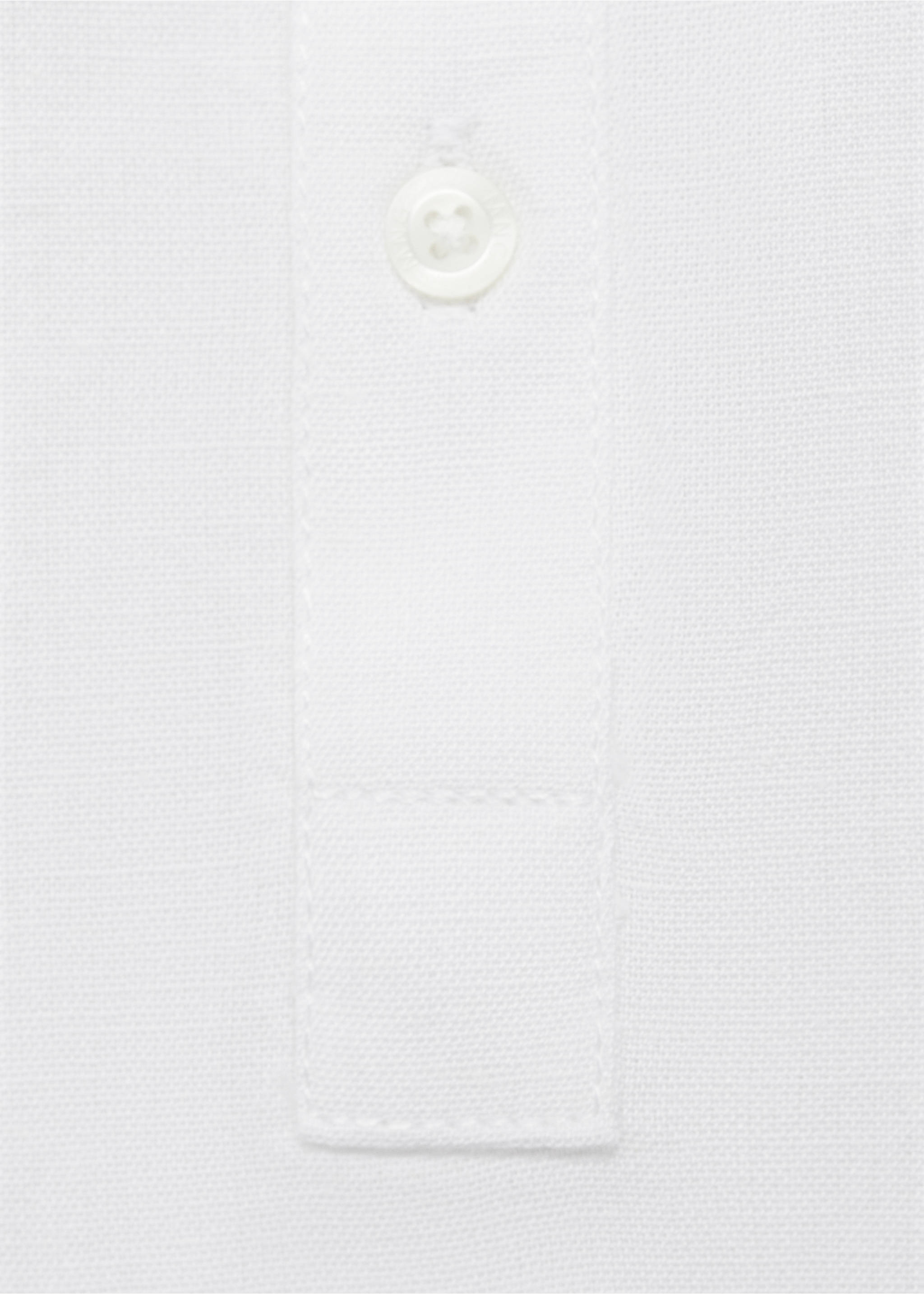 Camisa manga corta lino - Detalle del artículo 8, Blanco. Ref: 87078266-00.