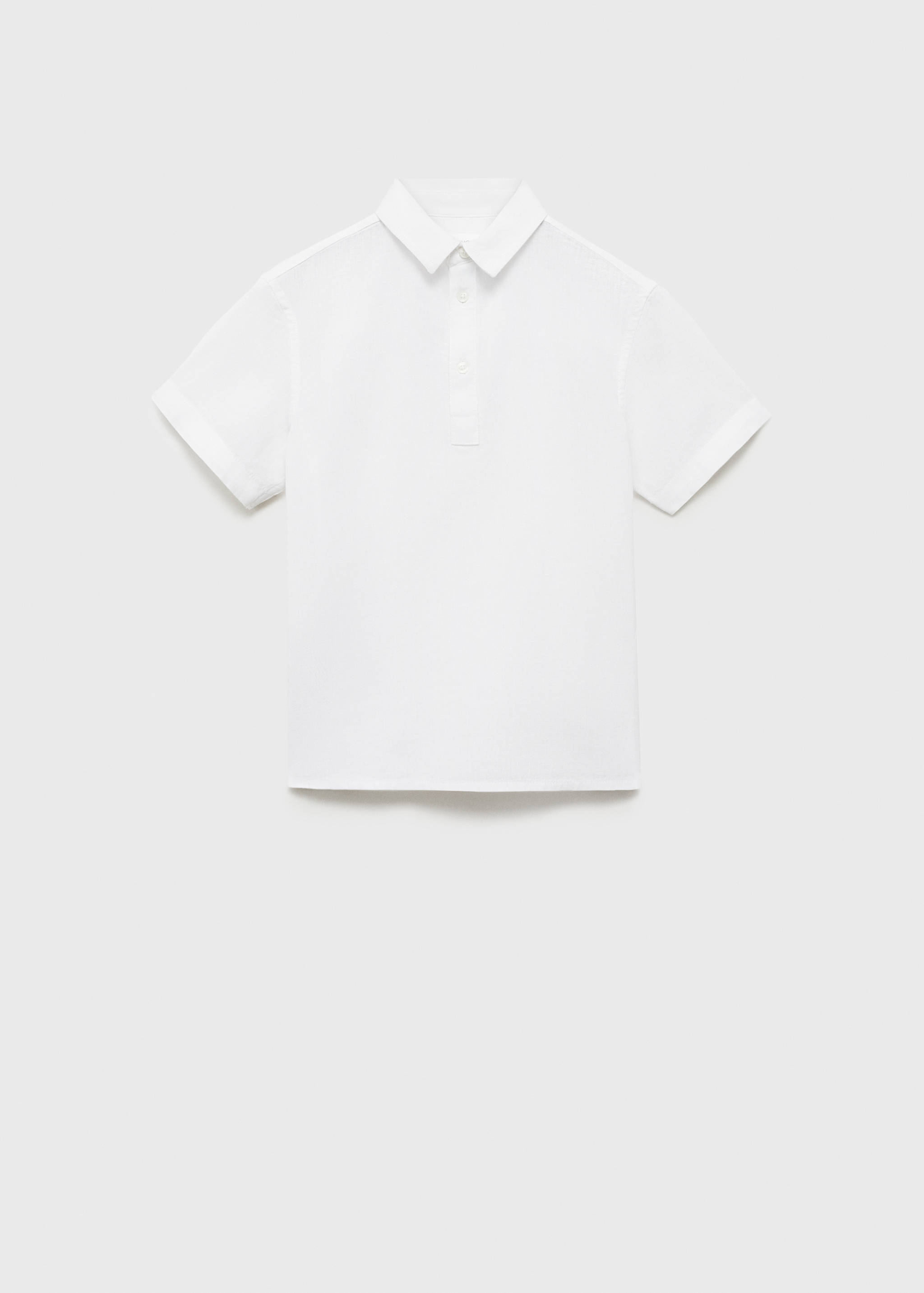 Linen-blend short-sleeve shirt - Article without model