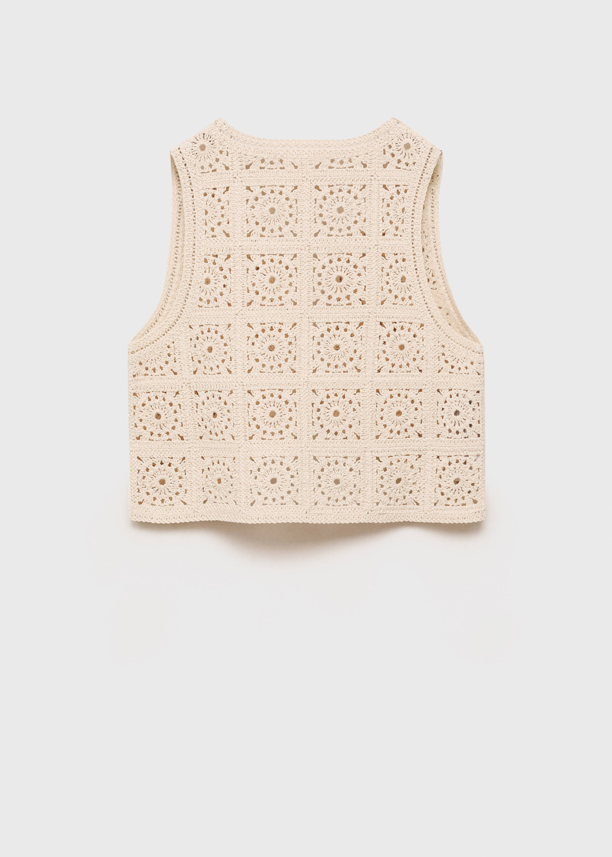 Crochet knitted vest - Reverse of the article