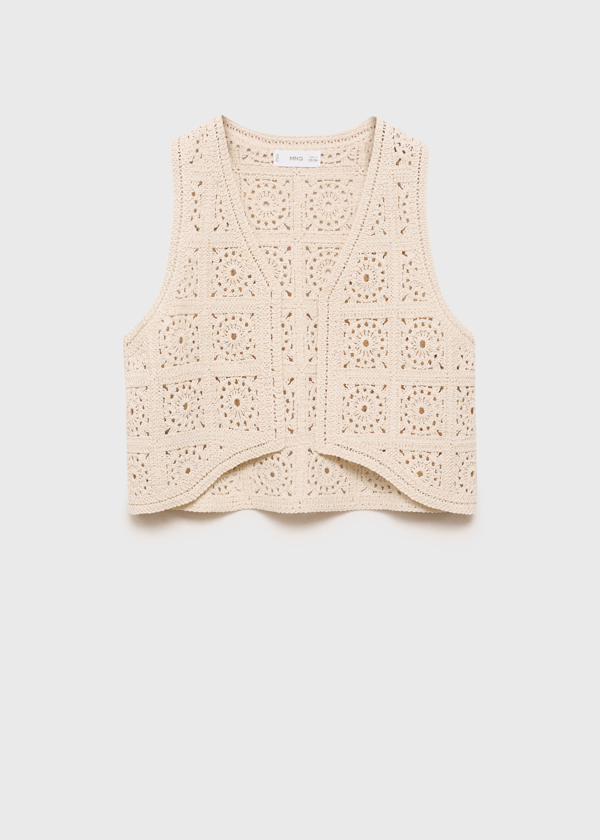 Crochet knitted vest - Article without model