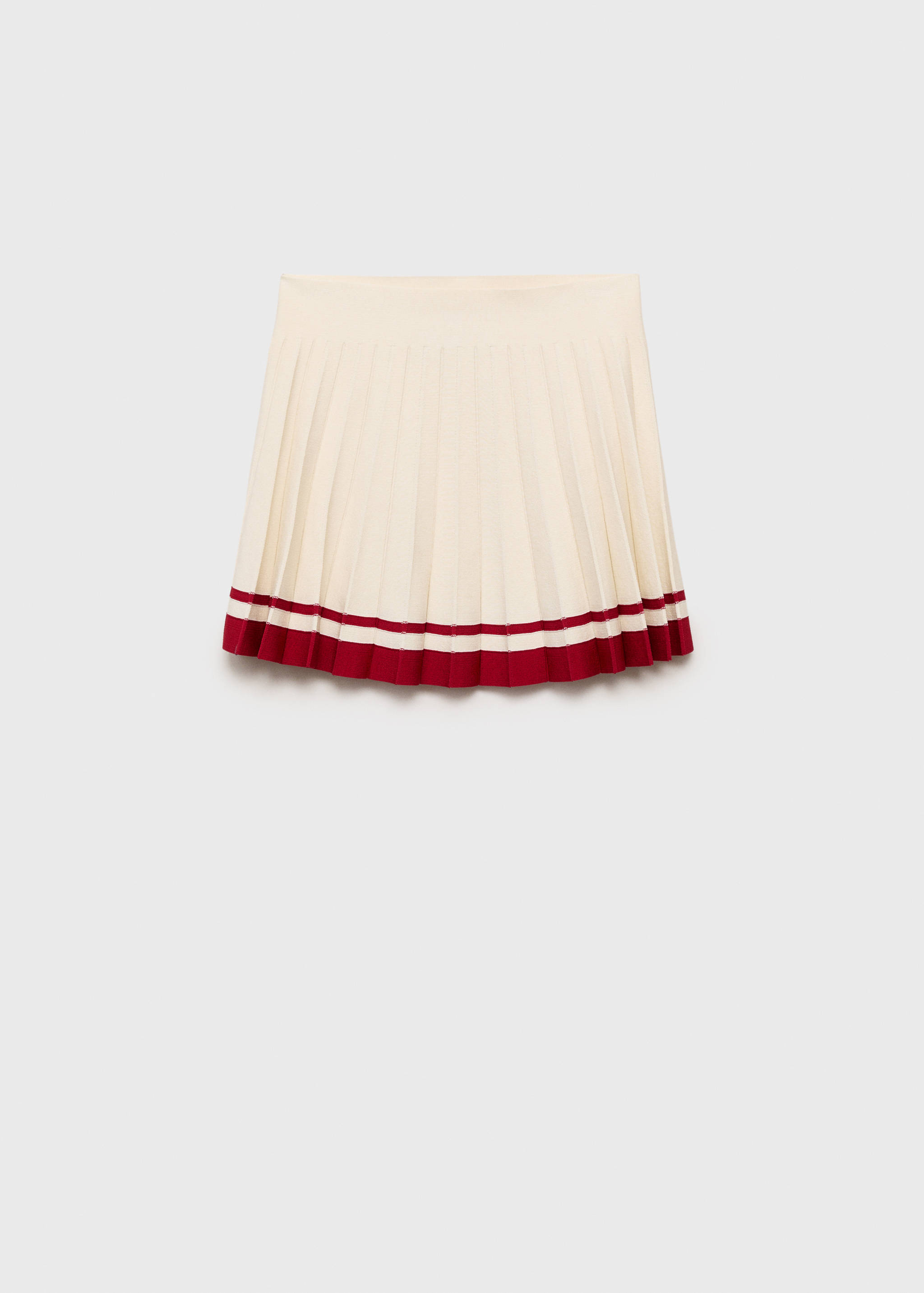 Pleated skirt with contrasting finish - Article without model