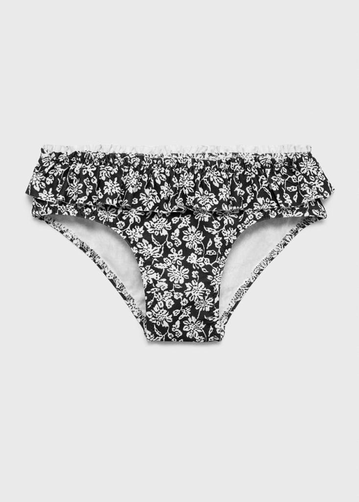 Printed bikini bottom — Black
