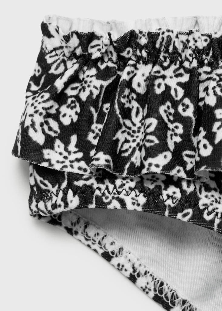 Printed bikini bottom — Black