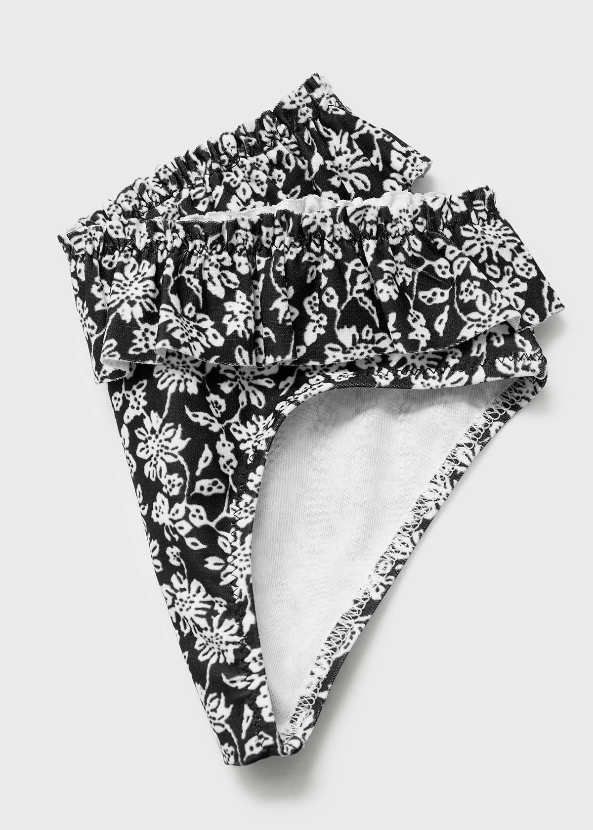 Printed bikini bottom — Black
