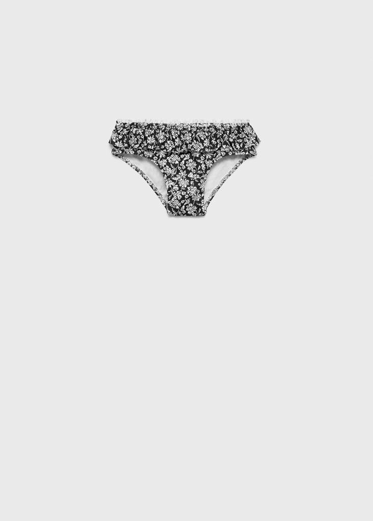 Printed bikini bottom — Black